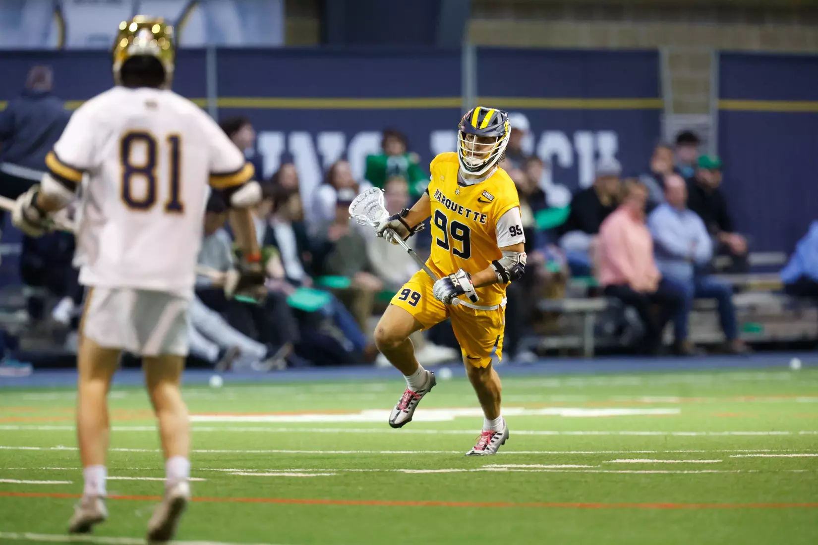 Notre Dame IN - February 15, 2023: Marquette Men’s Lacrosse vs Notre Dame
Photo by Marcus SnowdenSOUTH BEND, IN - February 15, 2023: Marquette Men’s Lacrosse vs Notre Dame Celebration
Photo by Marcus Snowden