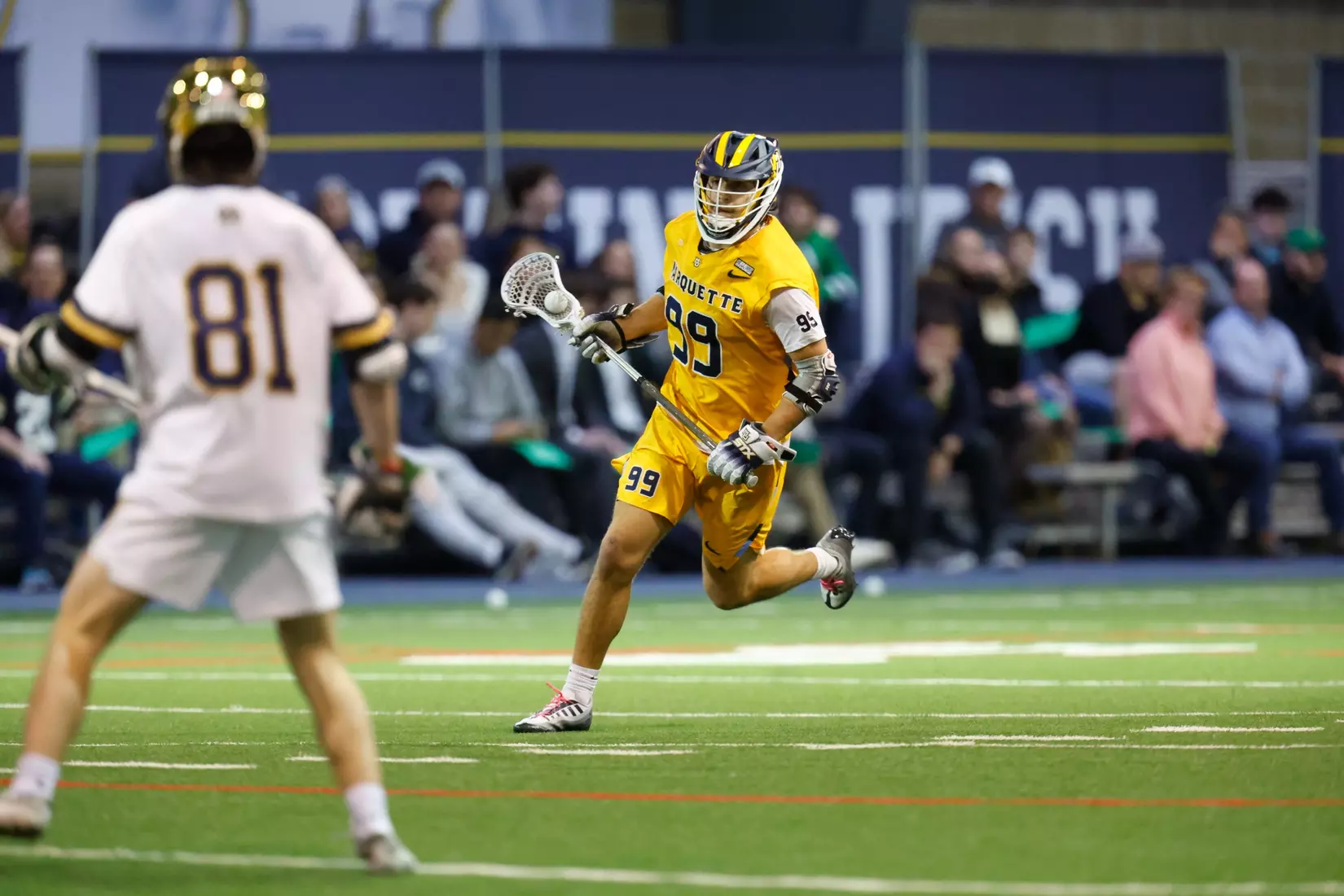 Notre Dame IN - February 15, 2023: Marquette Men’s Lacrosse vs Notre Dame
Photo by Marcus SnowdenSOUTH BEND, IN - February 15, 2023: Marquette Men’s Lacrosse vs Notre Dame Celebration
Photo by Marcus Snowden