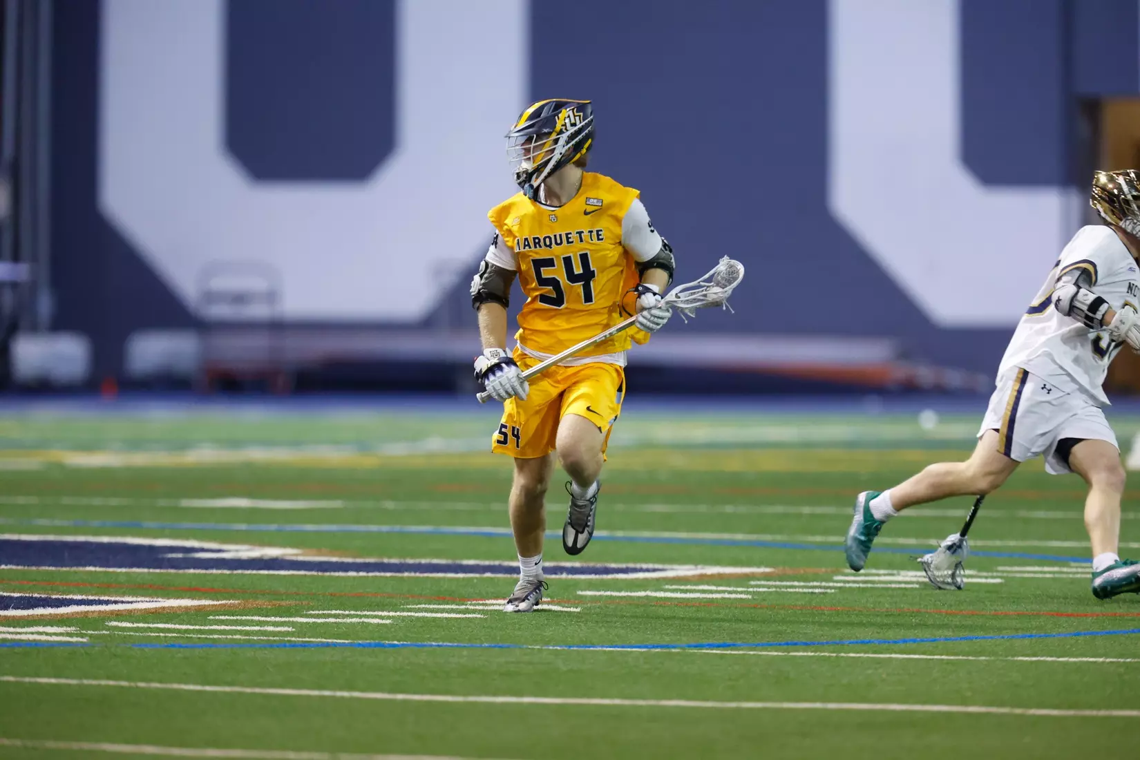 Notre Dame IN - February 15, 2023: Marquette Men’s Lacrosse vs Notre Dame
Photo by Marcus SnowdenSOUTH BEND, IN - February 15, 2023: Marquette Men’s Lacrosse vs Notre Dame Celebration
Photo by Marcus Snowden