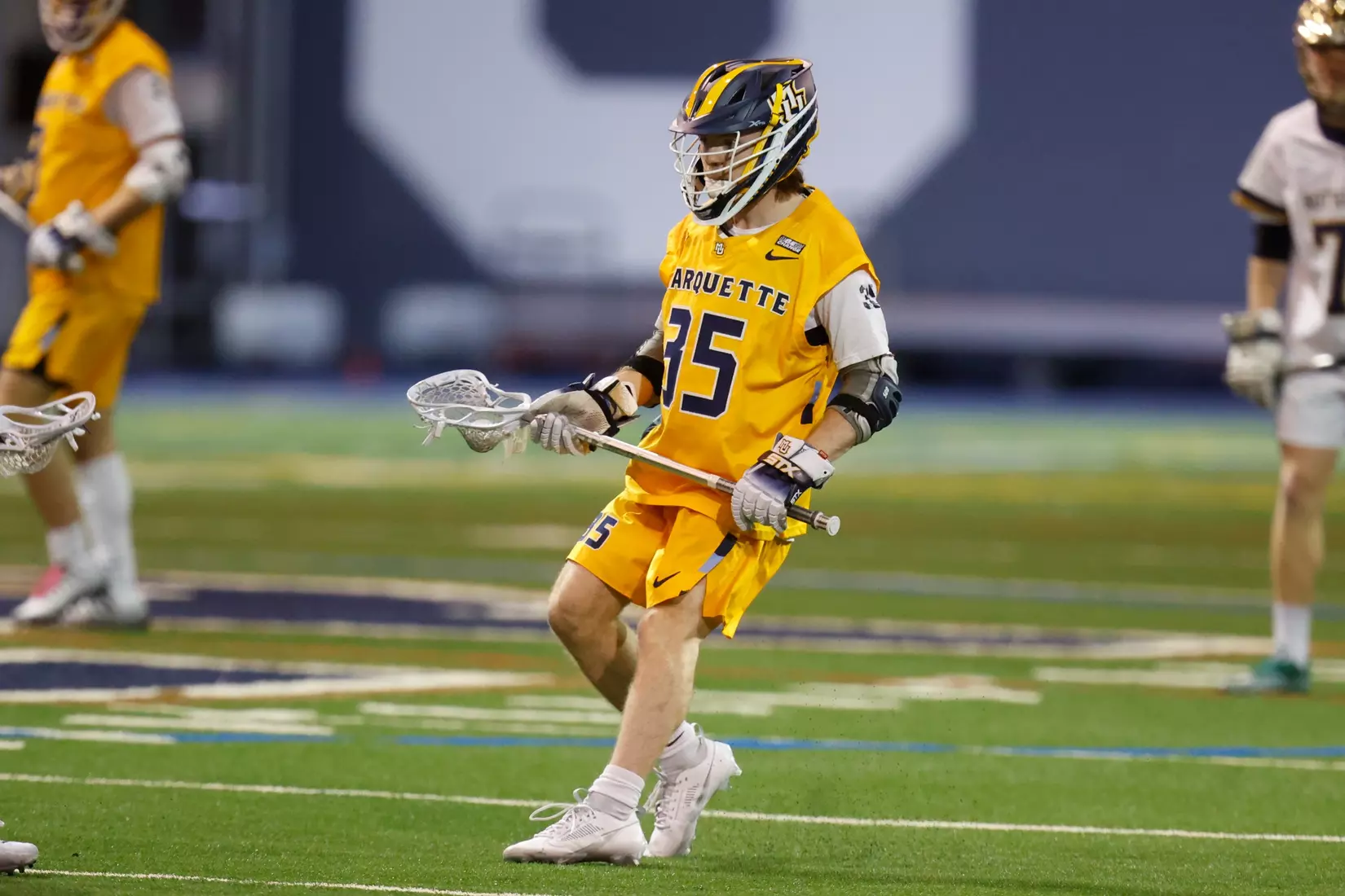 Notre Dame IN - February 15, 2023: Marquette Men’s Lacrosse vs Notre Dame
Photo by Marcus SnowdenSOUTH BEND, IN - February 15, 2023: Marquette Men’s Lacrosse vs Notre Dame Celebration
Photo by Marcus Snowden