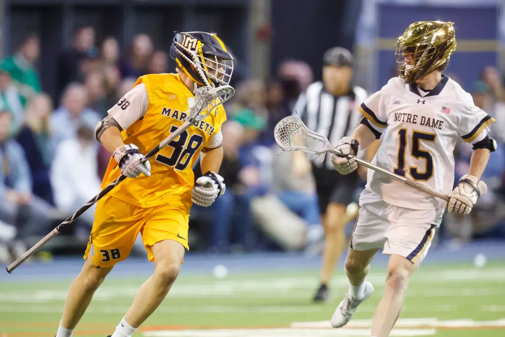 Notre Dame IN - February 15, 2023: Marquette Men’s Lacrosse vs Notre Dame
Photo by Marcus SnowdenSOUTH BEND, IN - February 15, 2023: Marquette Men’s Lacrosse vs Notre Dame Celebration
Photo by Marcus Snowden