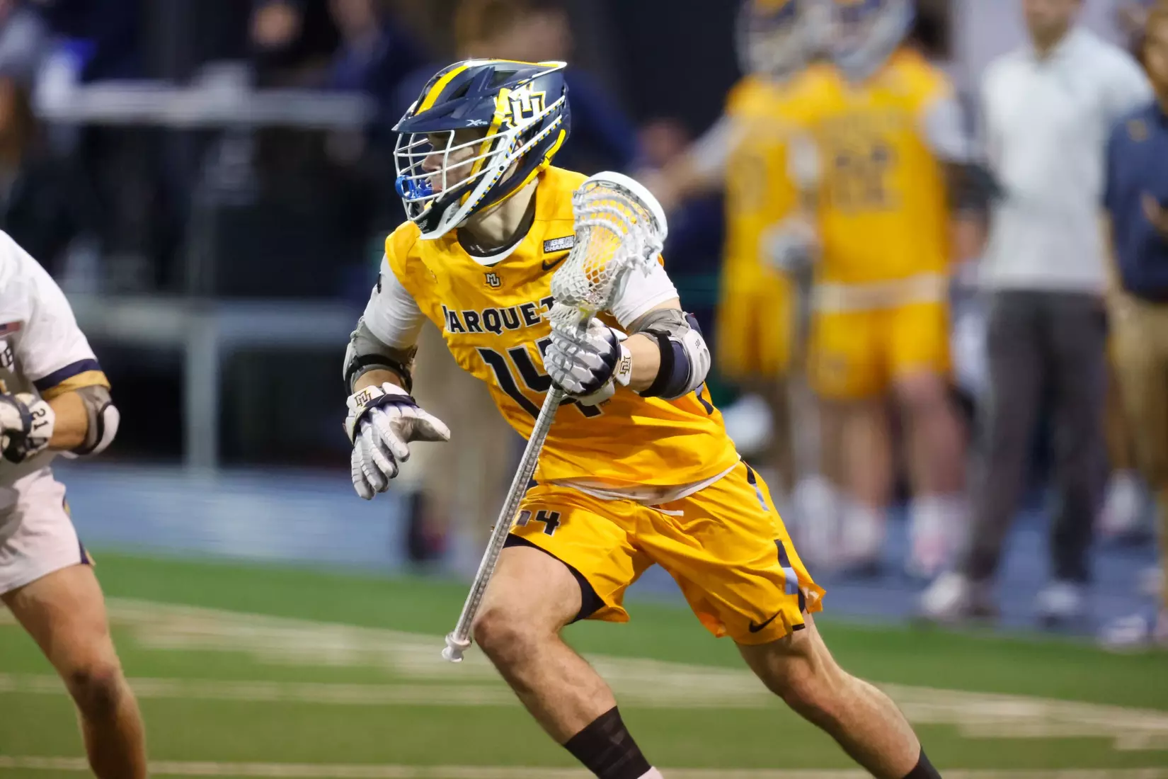 Notre Dame IN - February 15, 2023: Marquette Men’s Lacrosse vs Notre Dame
Photo by Marcus SnowdenSOUTH BEND, IN - February 15, 2023: Marquette Men’s Lacrosse vs Notre Dame Celebration
Photo by Marcus Snowden
