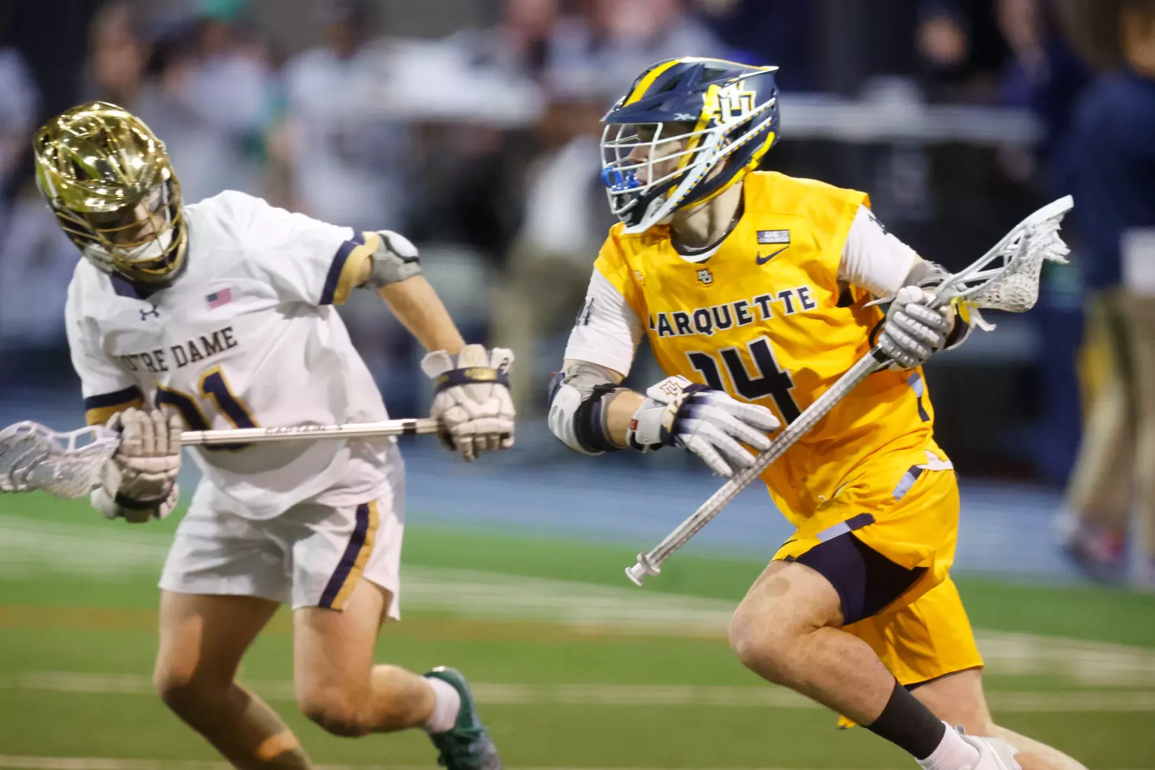Notre Dame IN - February 15, 2023: Marquette Men’s Lacrosse vs Notre Dame
Photo by Marcus SnowdenSOUTH BEND, IN - February 15, 2023: Marquette Men’s Lacrosse vs Notre Dame Celebration
Photo by Marcus Snowden