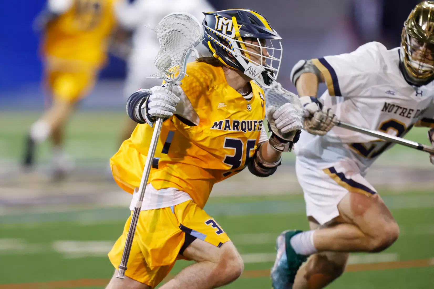 Notre Dame IN - February 15, 2023: Marquette Men’s Lacrosse vs Notre Dame
Photo by Marcus SnowdenSOUTH BEND, IN - February 15, 2023: Marquette Men’s Lacrosse vs Notre Dame Celebration
Photo by Marcus Snowden