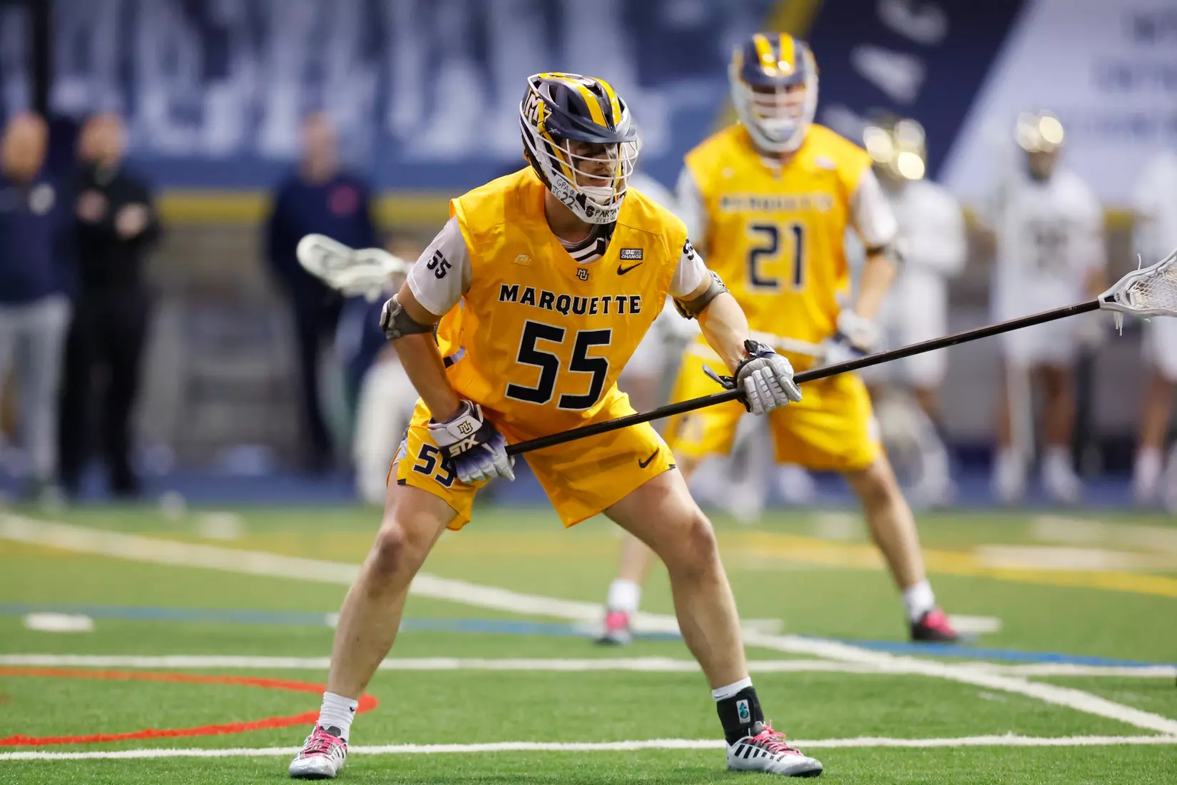 Notre Dame IN - February 15, 2023: Marquette Men’s Lacrosse vs Notre Dame
Photo by Marcus SnowdenSOUTH BEND, IN - February 15, 2023: Marquette Men’s Lacrosse vs Notre Dame Celebration
Photo by Marcus Snowden