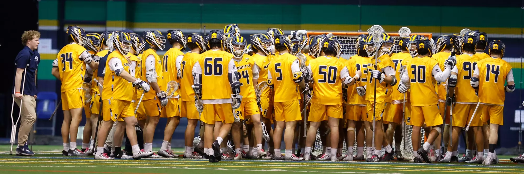Notre Dame IN - February 15, 2023: Marquette Men’s Lacrosse vs Notre Dame
Photo by Marcus SnowdenSOUTH BEND, IN - February 15, 2023: Marquette Men’s Lacrosse vs Notre Dame Celebration
Photo by Marcus Snowden