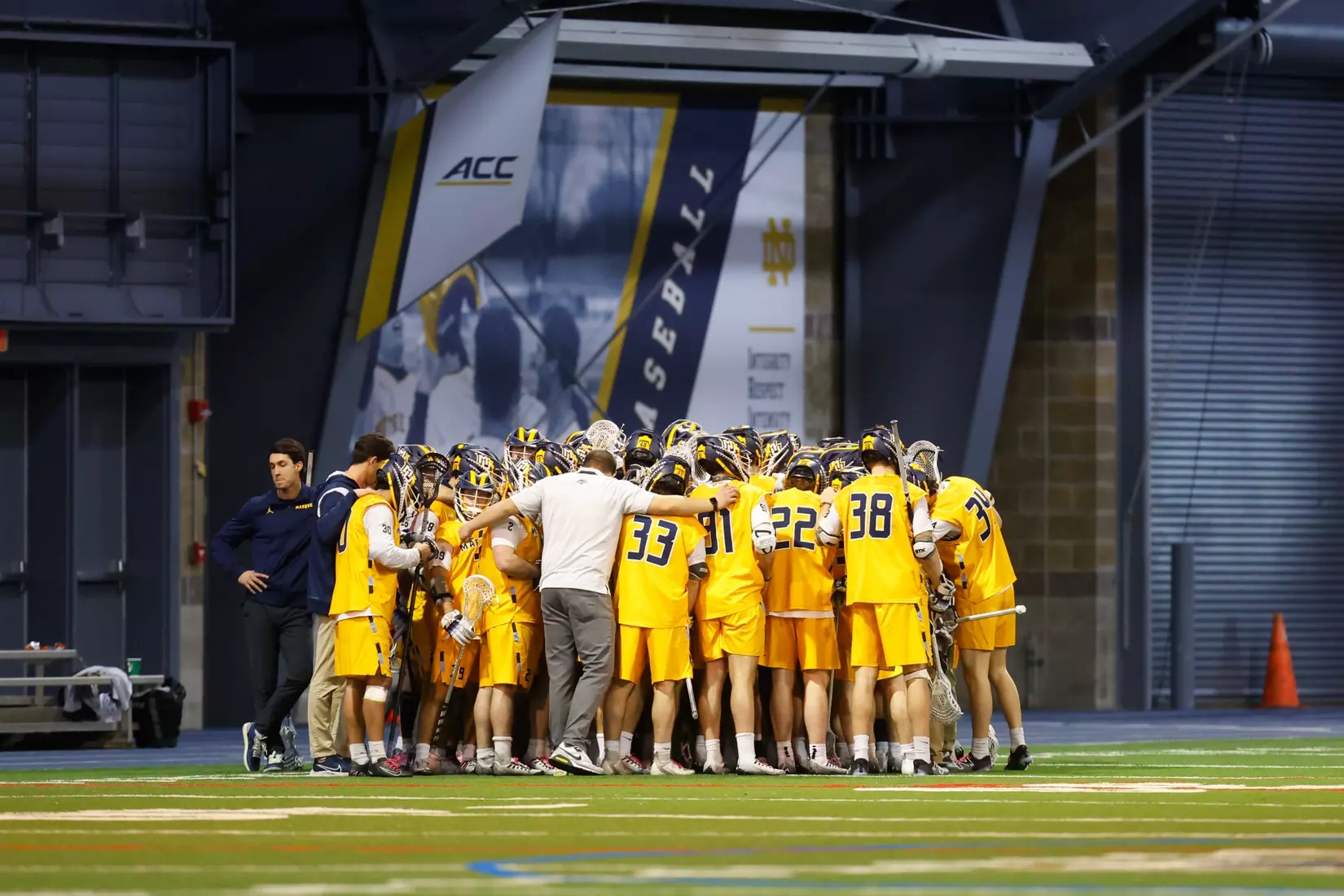 Notre Dame IN - February 15, 2023: Marquette Men’s Lacrosse vs Notre Dame
Photo by Marcus SnowdenSOUTH BEND, IN - February 15, 2023: Marquette Men’s Lacrosse vs Notre Dame Celebration
Photo by Marcus Snowden