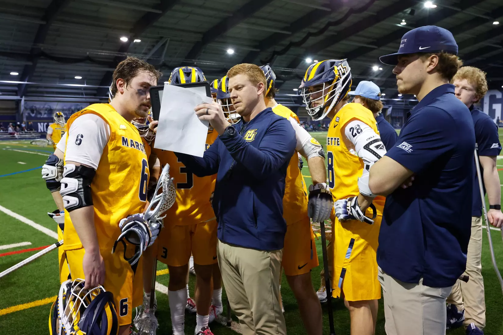 Notre Dame IN - February 15, 2023: Marquette Men’s Lacrosse vs Notre Dame
Photo by Marcus SnowdenSOUTH BEND, IN - February 15, 2023: Marquette Men’s Lacrosse vs Notre Dame Celebration
Photo by Marcus Snowden