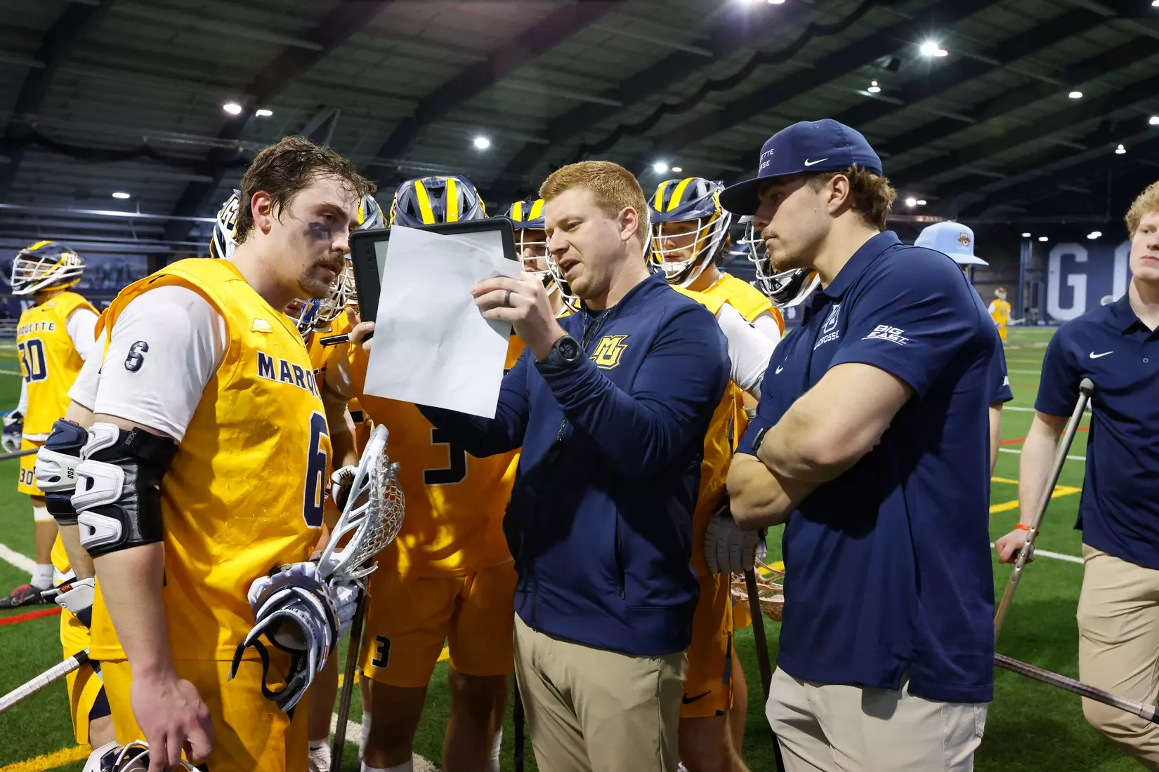 Notre Dame IN - February 15, 2023: Marquette Men’s Lacrosse vs Notre Dame
Photo by Marcus SnowdenSOUTH BEND, IN - February 15, 2023: Marquette Men’s Lacrosse vs Notre Dame Celebration
Photo by Marcus Snowden