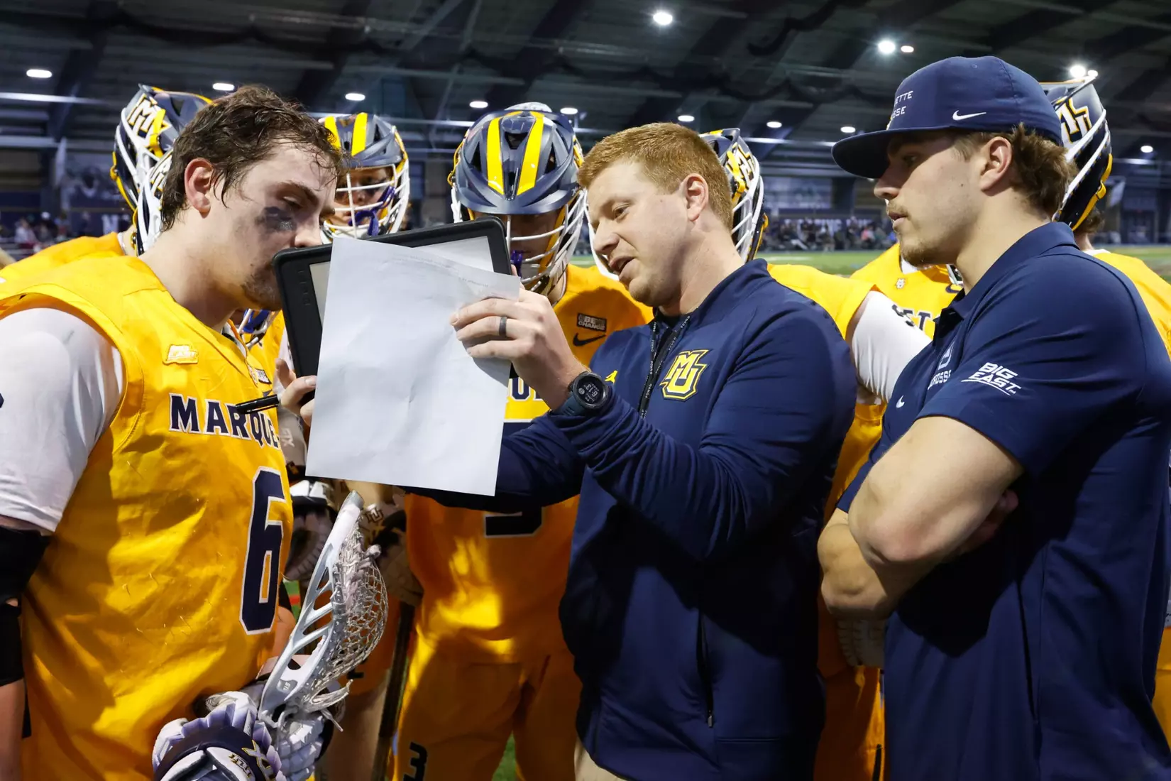 Notre Dame IN - February 15, 2023: Marquette Men’s Lacrosse vs Notre Dame
Photo by Marcus SnowdenSOUTH BEND, IN - February 15, 2023: Marquette Men’s Lacrosse vs Notre Dame Celebration
Photo by Marcus Snowden