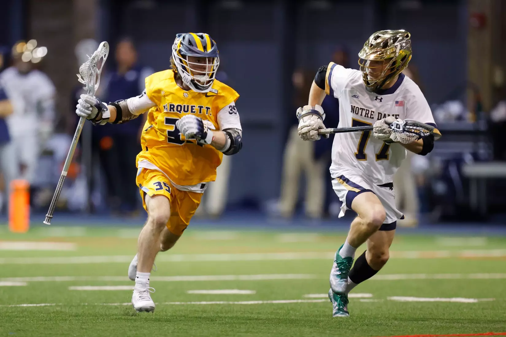 Notre Dame IN - February 15, 2023: Marquette Men’s Lacrosse vs Notre Dame
Photo by Marcus SnowdenSOUTH BEND, IN - February 15, 2023: Marquette Men’s Lacrosse vs Notre Dame Celebration
Photo by Marcus Snowden