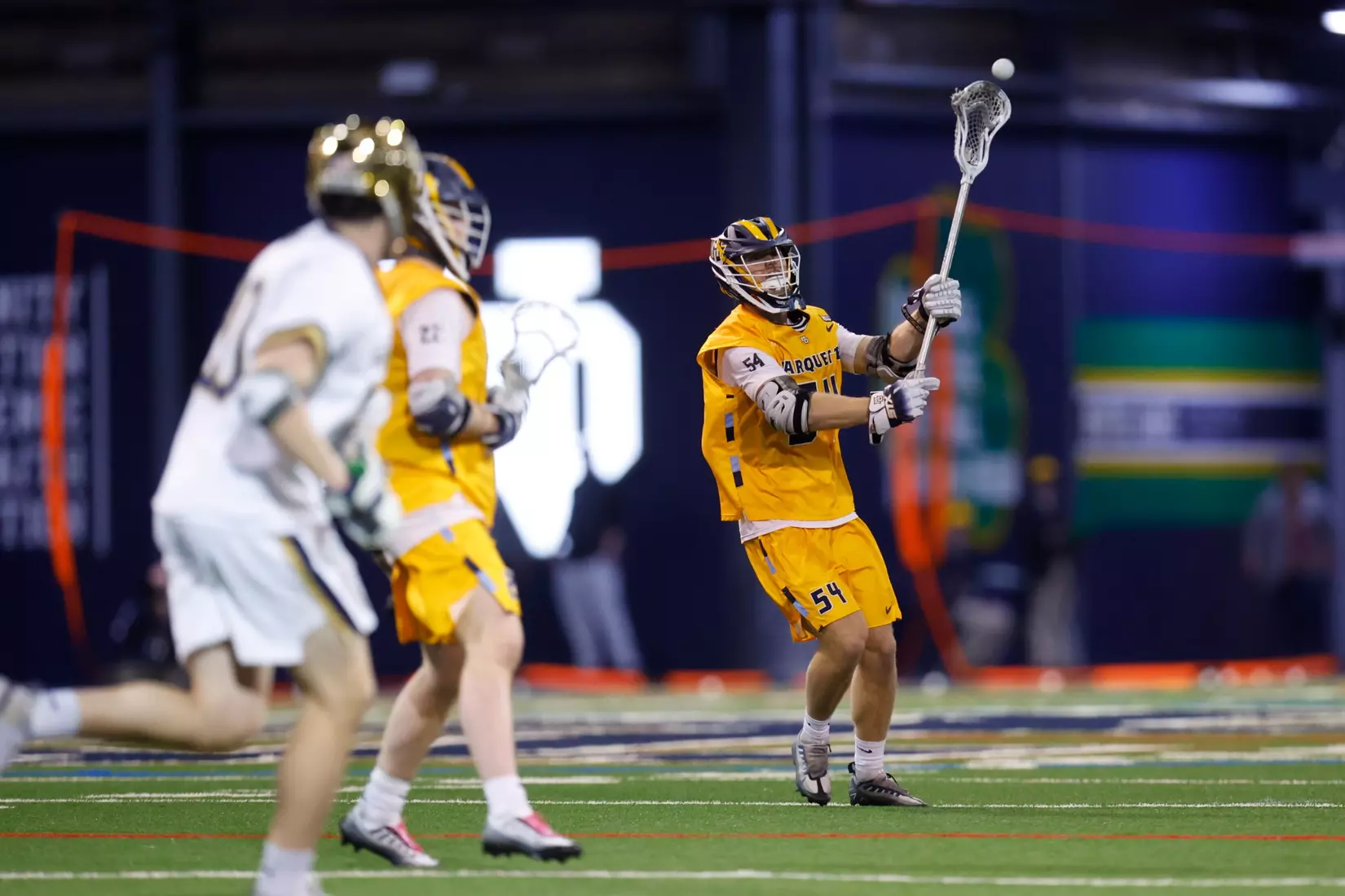 Notre Dame IN - February 15, 2023: Marquette Men’s Lacrosse vs Notre Dame
Photo by Marcus SnowdenSOUTH BEND, IN - February 15, 2023: Marquette Men’s Lacrosse vs Notre Dame Celebration
Photo by Marcus Snowden