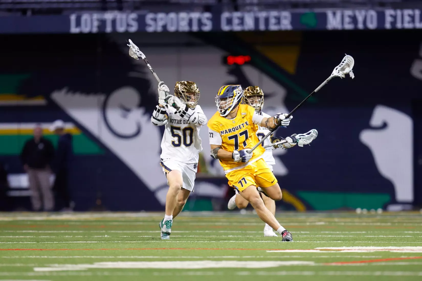 Notre Dame IN - February 15, 2023: Marquette Men’s Lacrosse vs Notre Dame
Photo by Marcus SnowdenSOUTH BEND, IN - February 15, 2023: Marquette Men’s Lacrosse vs Notre Dame Celebration
Photo by Marcus Snowden