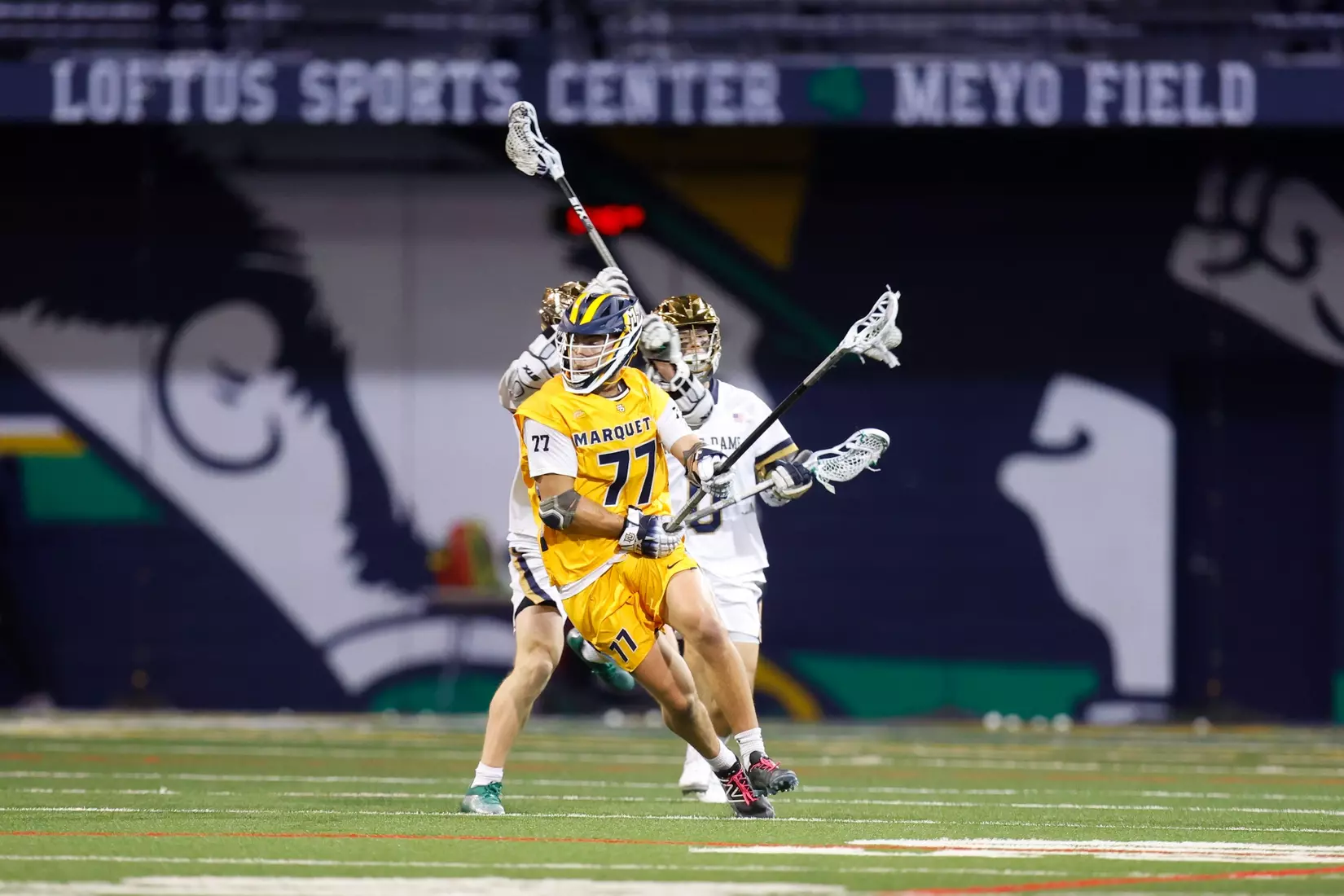 Notre Dame IN - February 15, 2023: Marquette Men’s Lacrosse vs Notre Dame
Photo by Marcus SnowdenSOUTH BEND, IN - February 15, 2023: Marquette Men’s Lacrosse vs Notre Dame Celebration
Photo by Marcus Snowden