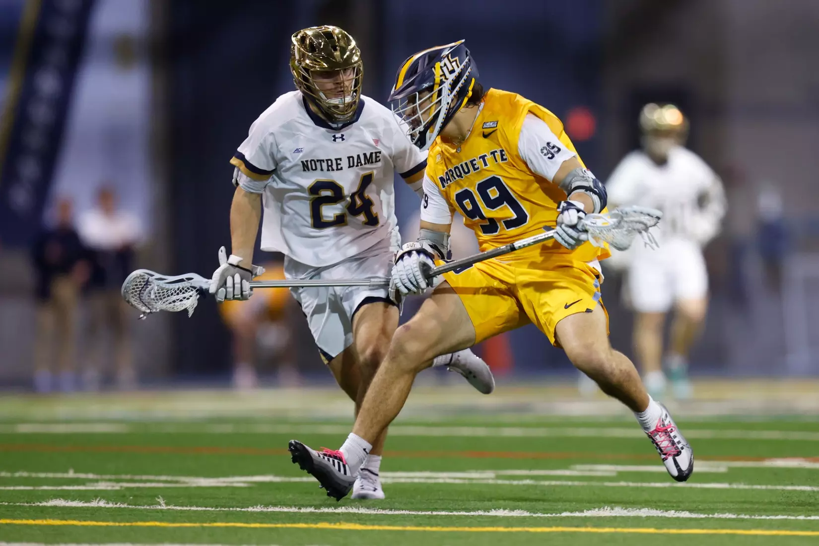 Notre Dame IN - February 15, 2023: Marquette Men’s Lacrosse vs Notre Dame
Photo by Marcus SnowdenSOUTH BEND, IN - February 15, 2023: Marquette Men’s Lacrosse vs Notre Dame Celebration
Photo by Marcus Snowden