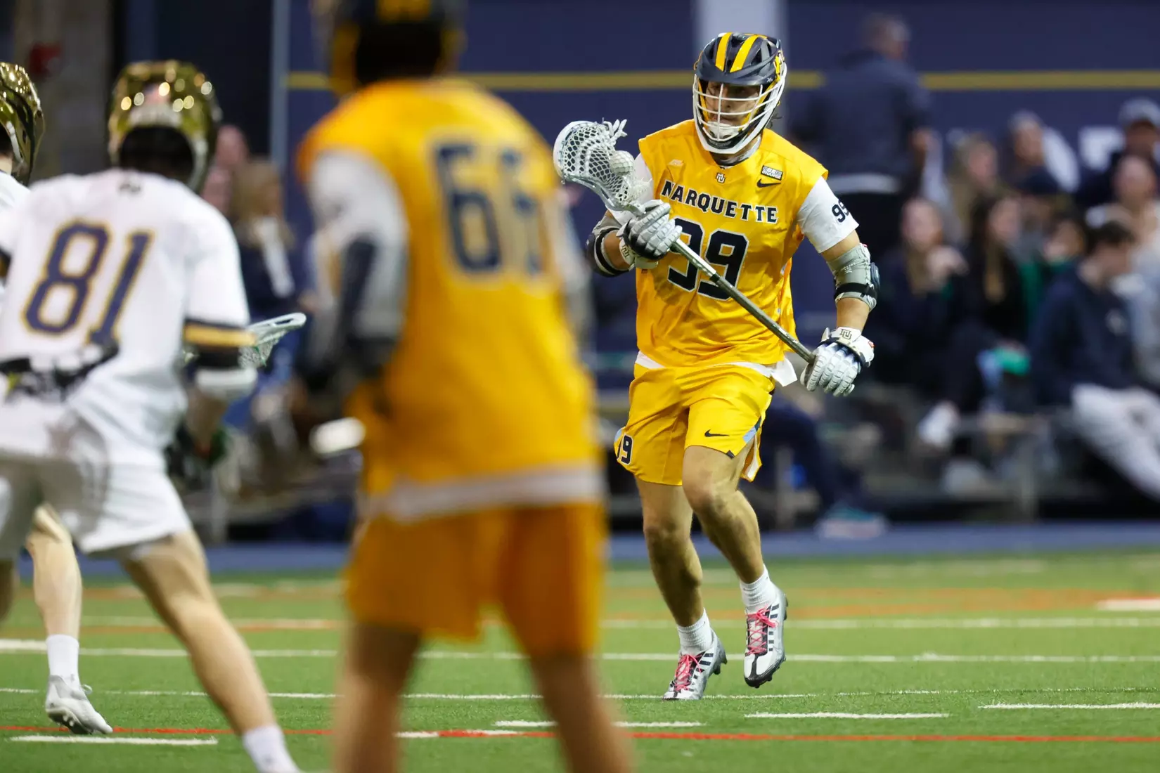 Notre Dame IN - February 15, 2023: Marquette Men’s Lacrosse vs Notre Dame
Photo by Marcus SnowdenSOUTH BEND, IN - February 15, 2023: Marquette Men’s Lacrosse vs Notre Dame Celebration
Photo by Marcus Snowden