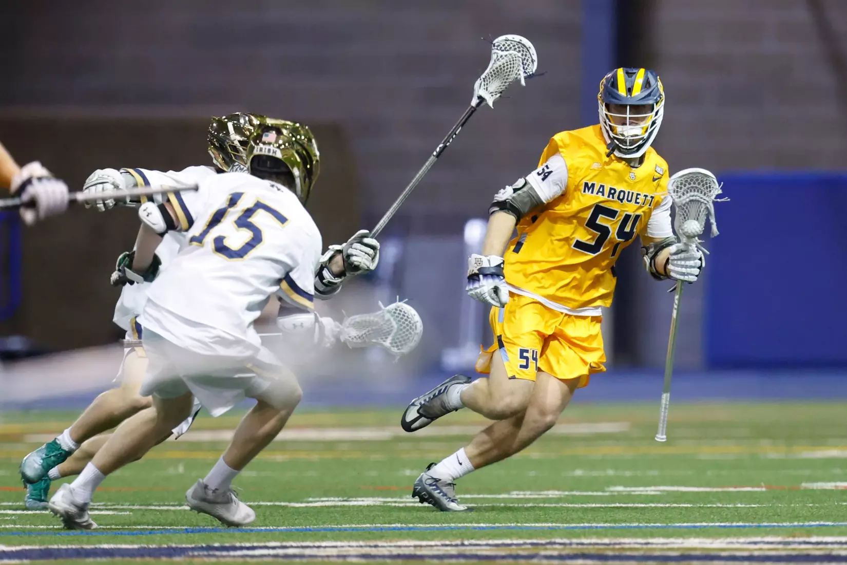Notre Dame IN - February 15, 2023: Marquette Men’s Lacrosse vs Notre Dame
Photo by Marcus SnowdenSOUTH BEND, IN - February 15, 2023: Marquette Men’s Lacrosse vs Notre Dame Celebration
Photo by Marcus Snowden