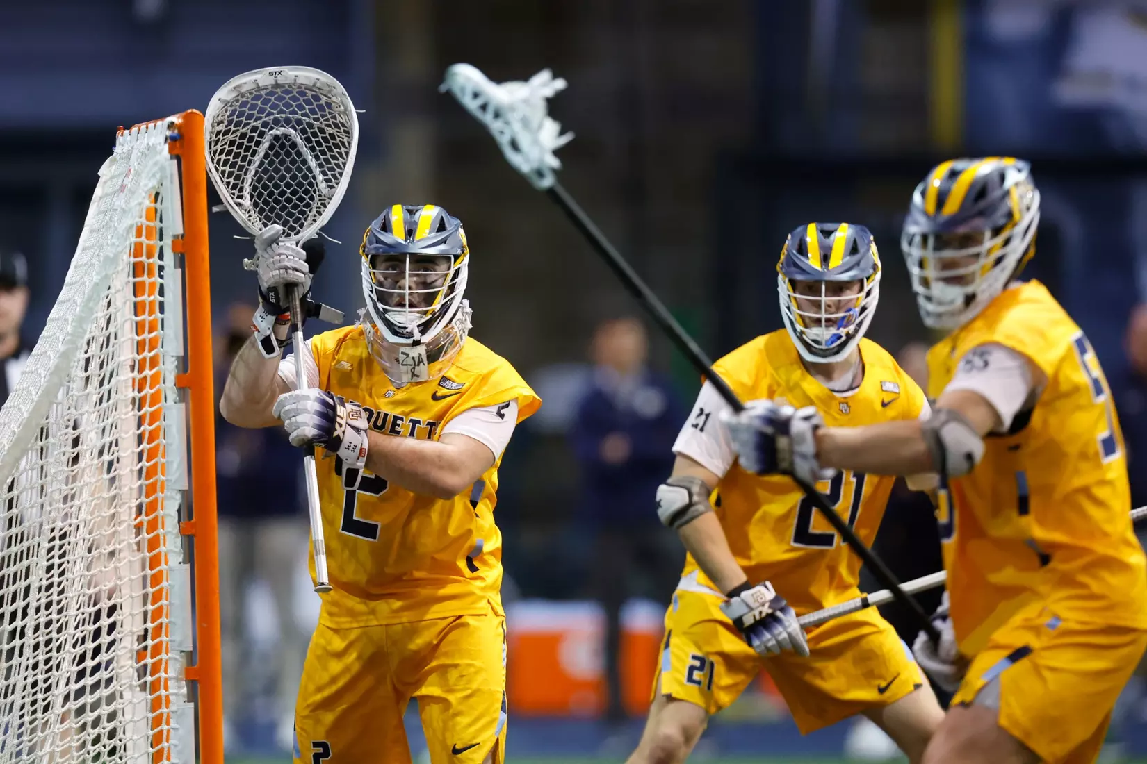 Notre Dame IN - February 15, 2023: Marquette Men’s Lacrosse vs Notre Dame
Photo by Marcus SnowdenSOUTH BEND, IN - February 15, 2023: Marquette Men’s Lacrosse vs Notre Dame Celebration
Photo by Marcus Snowden