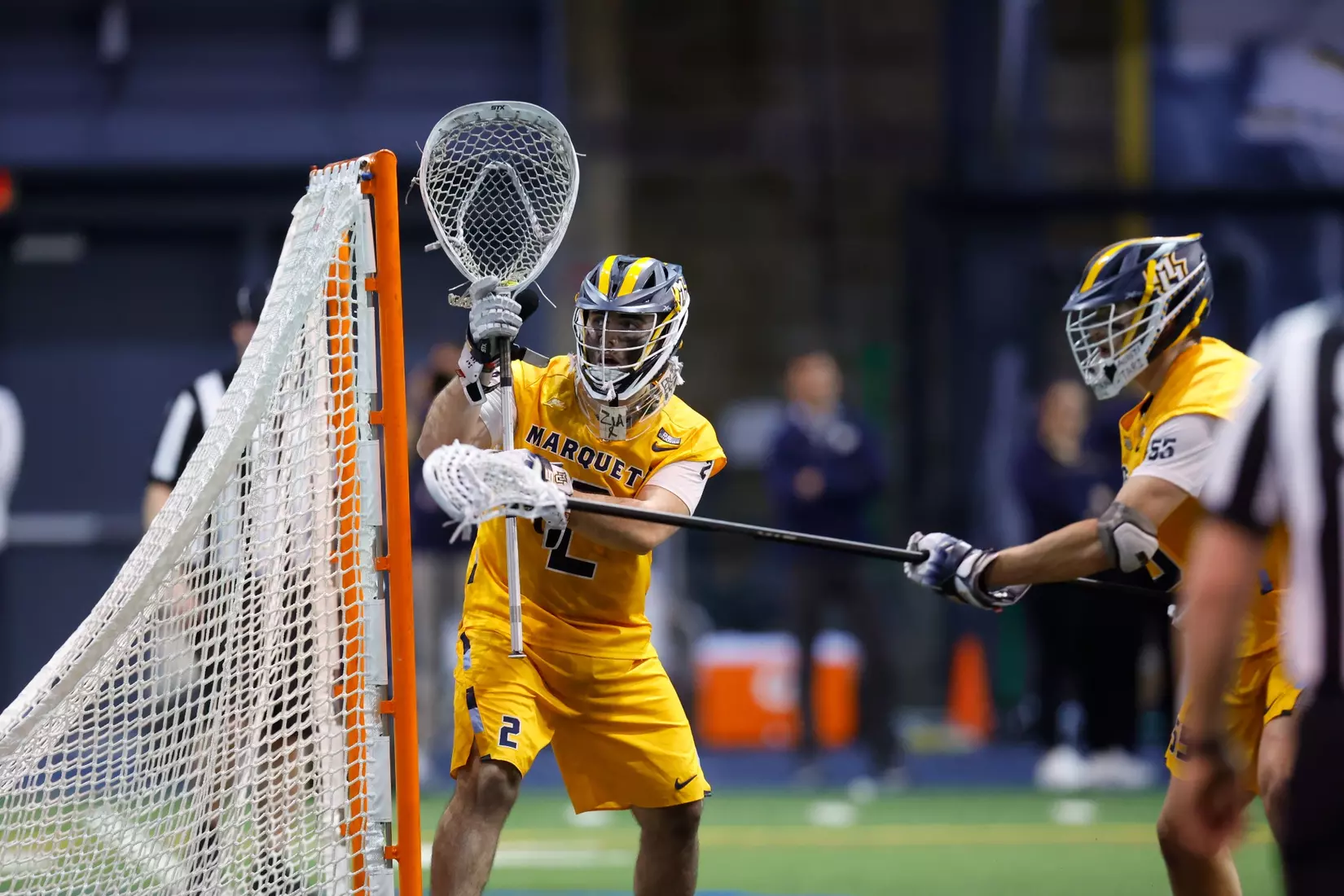 Notre Dame IN - February 15, 2023: Marquette Men’s Lacrosse vs Notre Dame
Photo by Marcus SnowdenSOUTH BEND, IN - February 15, 2023: Marquette Men’s Lacrosse vs Notre Dame Celebration
Photo by Marcus Snowden