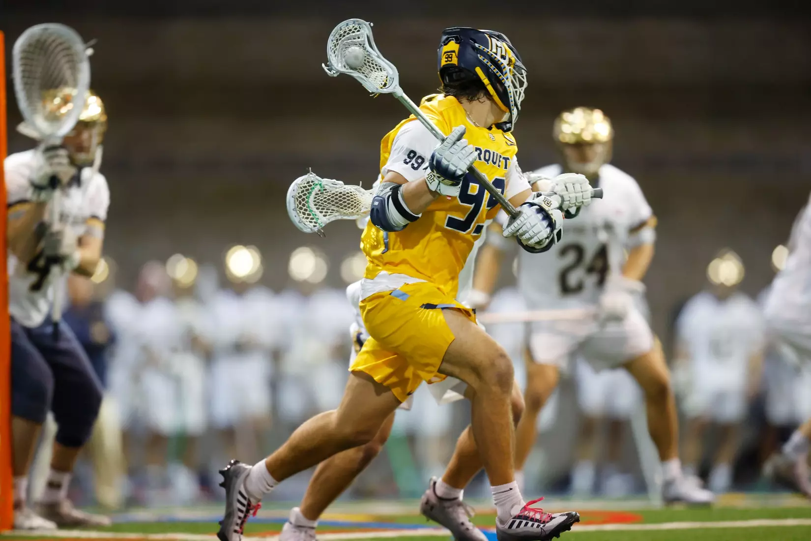 Notre Dame IN - February 15, 2023: Marquette Men’s Lacrosse vs Notre Dame
Photo by Marcus SnowdenSOUTH BEND, IN - February 15, 2023: Marquette Men’s Lacrosse vs Notre Dame Celebration
Photo by Marcus Snowden