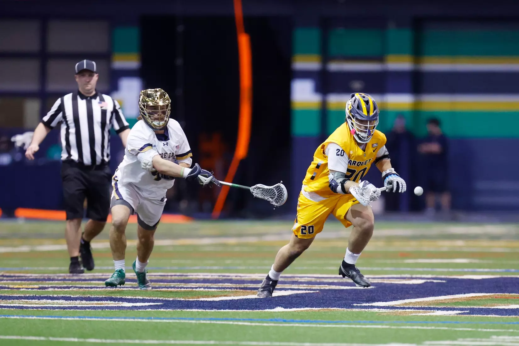 Notre Dame IN - February 15, 2023: Marquette Men’s Lacrosse vs Notre Dame
Photo by Marcus SnowdenSOUTH BEND, IN - February 15, 2023: Marquette Men’s Lacrosse vs Notre Dame Celebration
Photo by Marcus Snowden