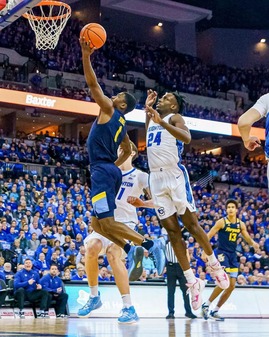 Marquette defeats Creighton 73-71 on the road in Omaha, NE on Tuesday February 21, 2023.