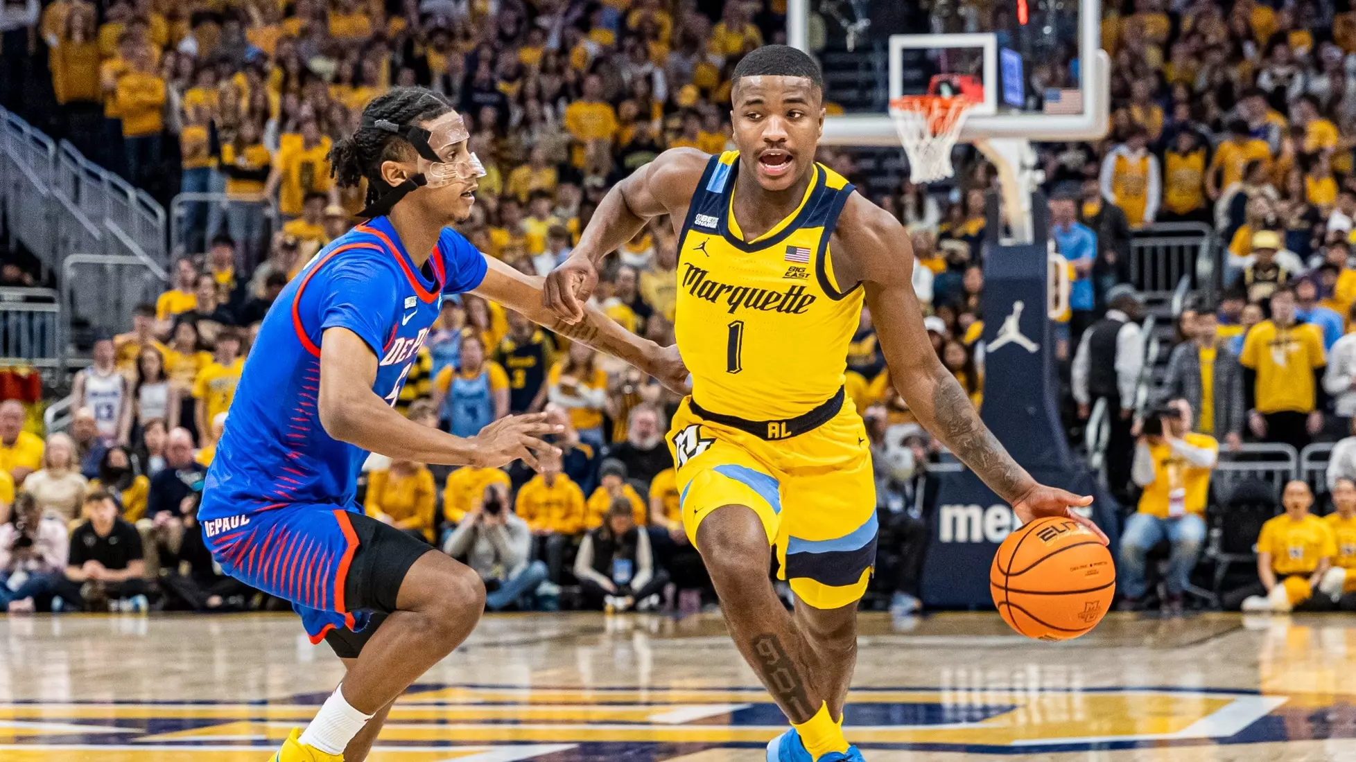Marquette Men's Basketball defeats DePaul 90-84 at Fiserv Forum in Milwaukee, WI on Saturday February 25, 2023.