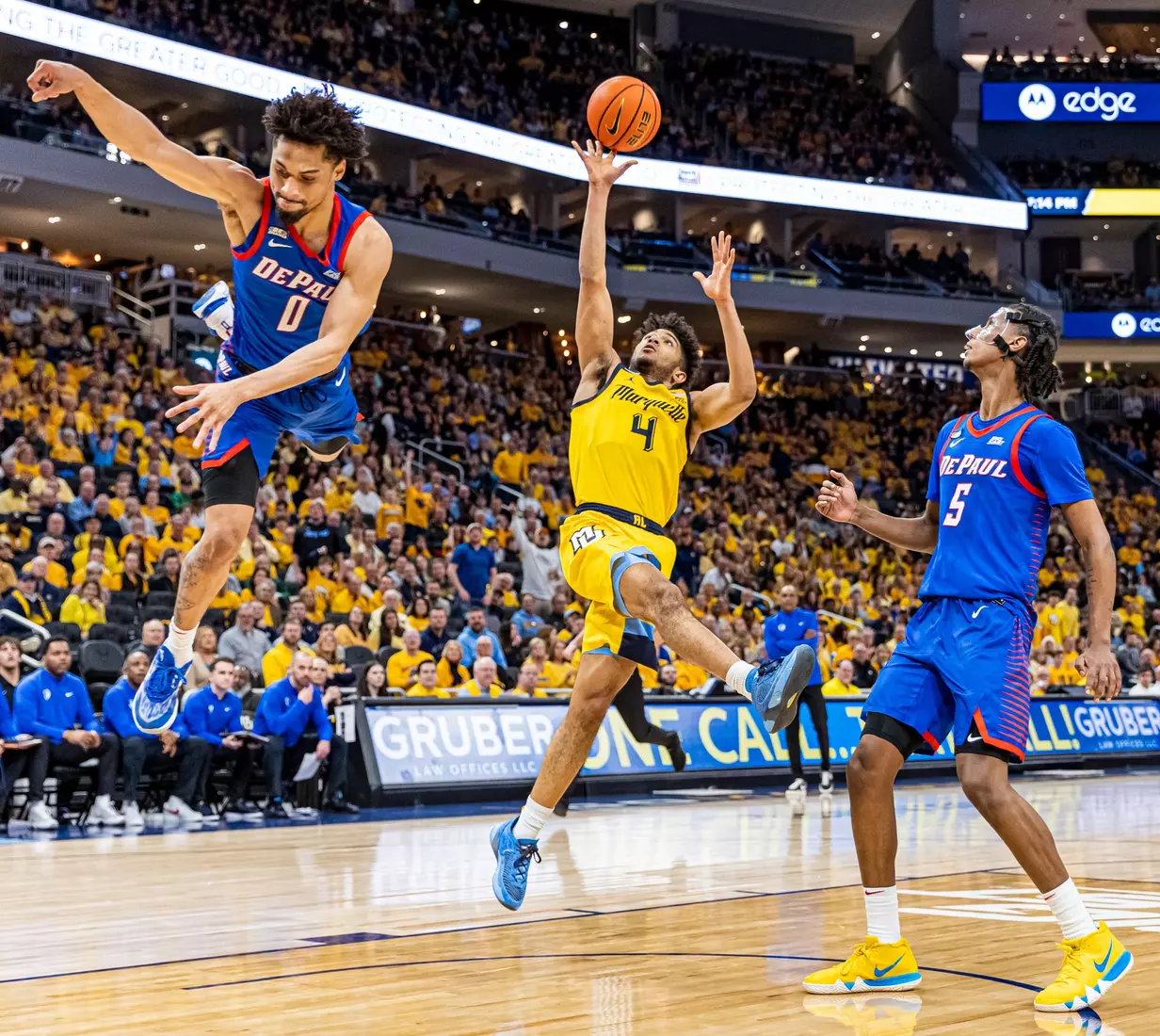 Marquette Men's Basketball defeats DePaul 90-84 at Fiserv Forum in Milwaukee, WI on Saturday February 25, 2023.