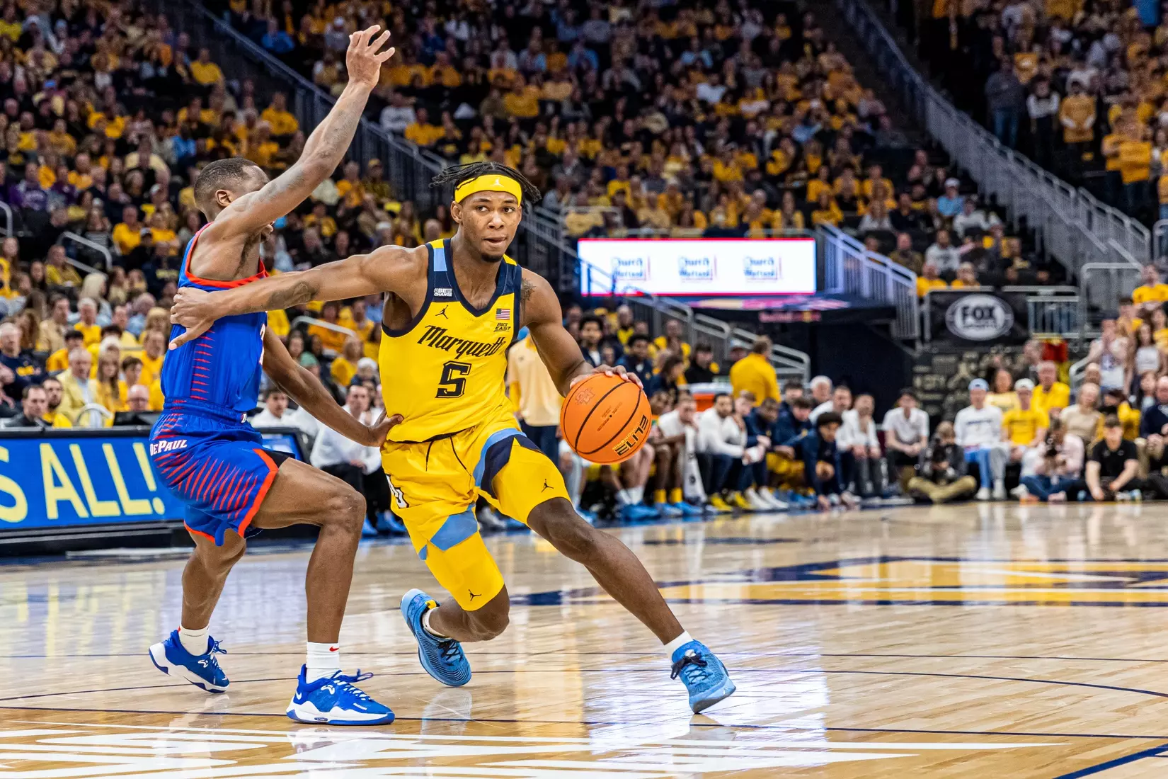 Marquette Men's Basketball defeats DePaul 90-84 at Fiserv Forum in Milwaukee, WI on Saturday February 25, 2023.