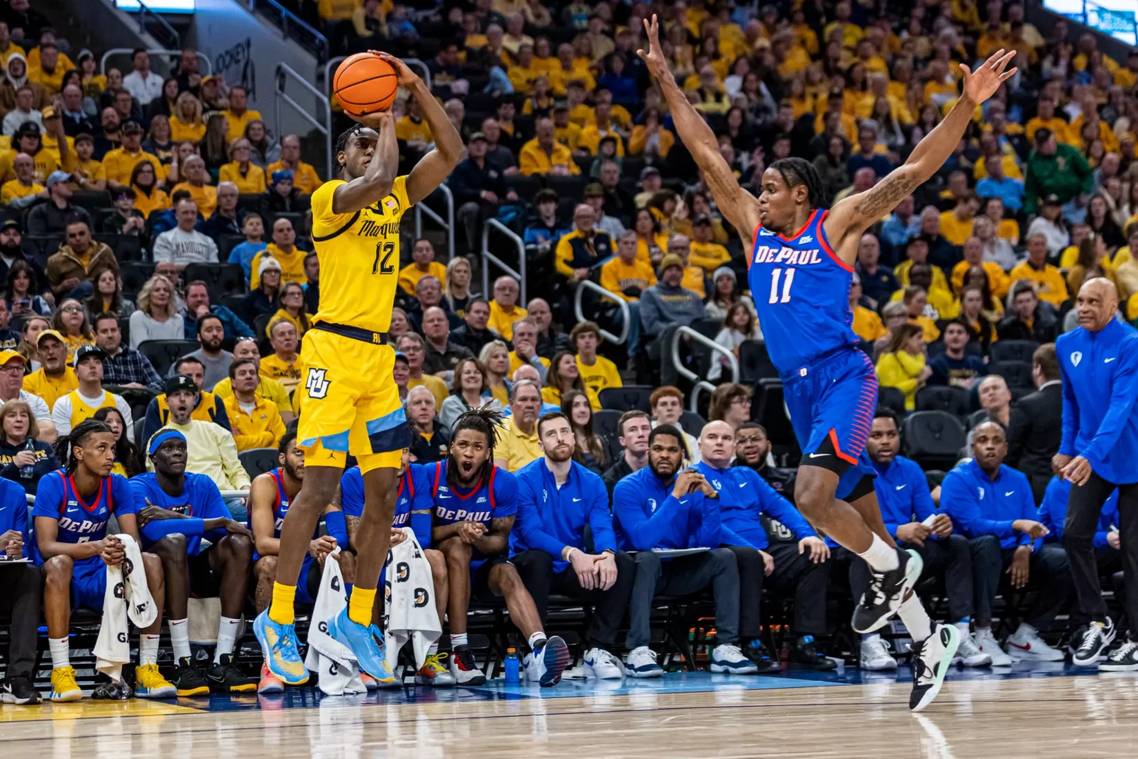 Marquette Men's Basketball defeats DePaul 90-84 at Fiserv Forum in Milwaukee, WI on Saturday February 25, 2023.