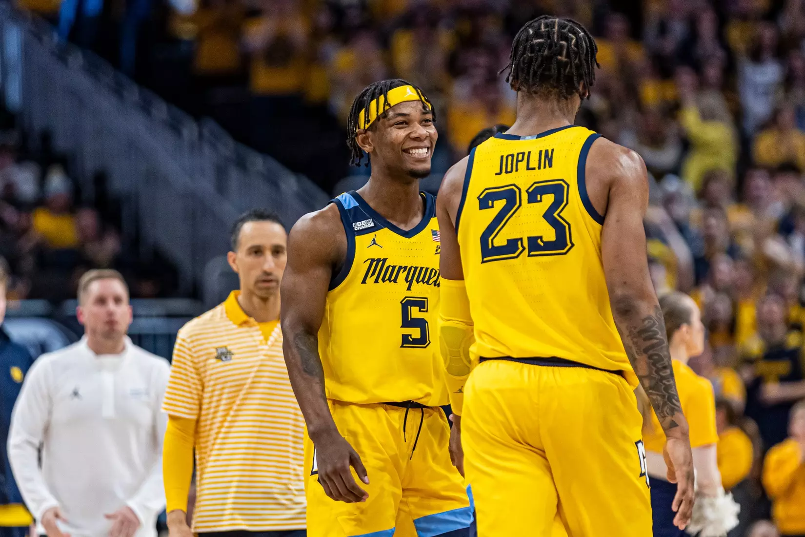 Marquette Men's Basketball defeats DePaul 90-84 at Fiserv Forum in Milwaukee, WI on Saturday February 25, 2023.