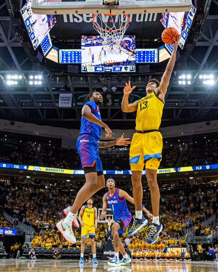 Marquette Men's Basketball defeats DePaul 90-84 at Fiserv Forum in Milwaukee, WI on Saturday February 25, 2023.