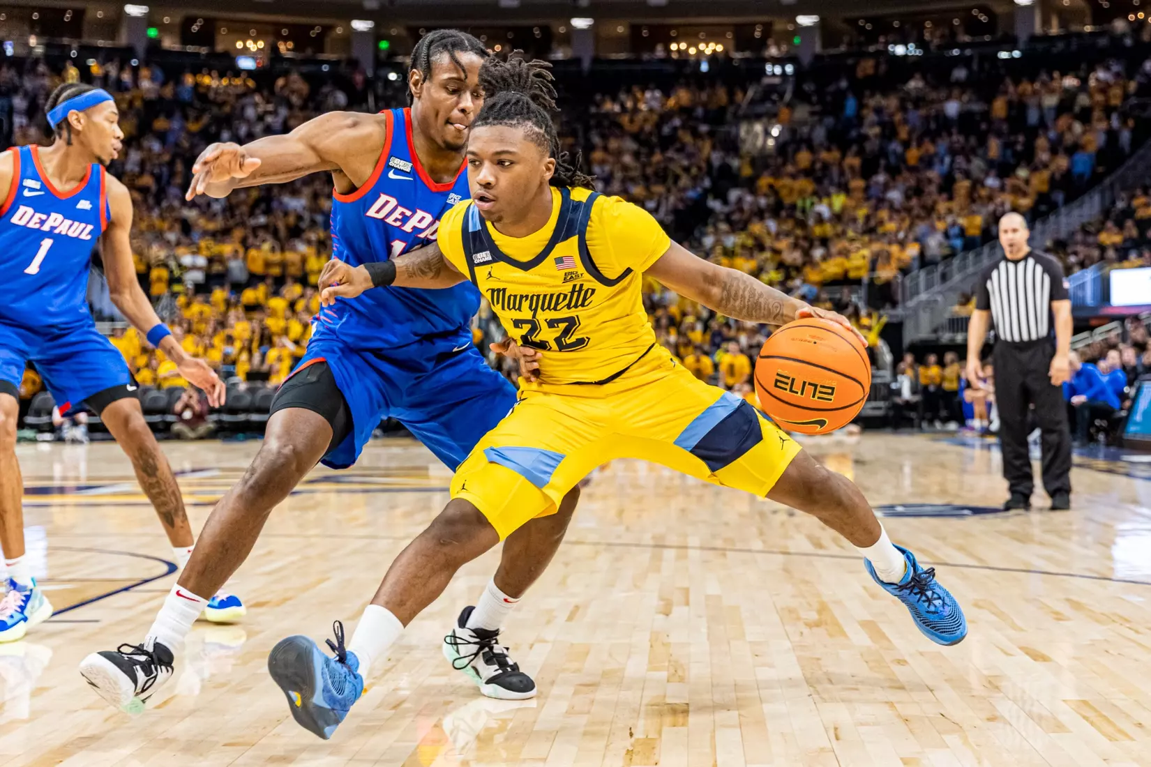 Marquette Men's Basketball defeats DePaul 90-84 at Fiserv Forum in Milwaukee, WI on Saturday February 25, 2023.