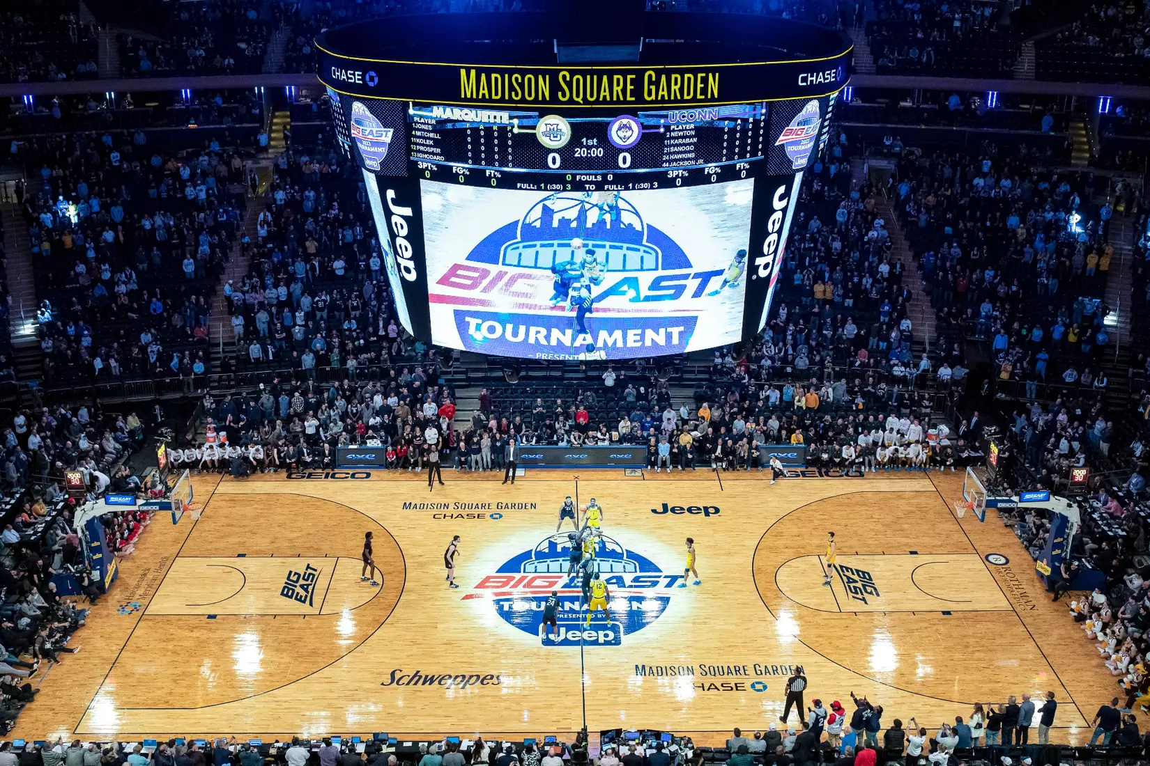 Marquette Men's Basketball defeats UCONN 70-68 to advance to the Big East Tournament finals at Madison Square Garden in New York City, NY on Friday March 10, 2023