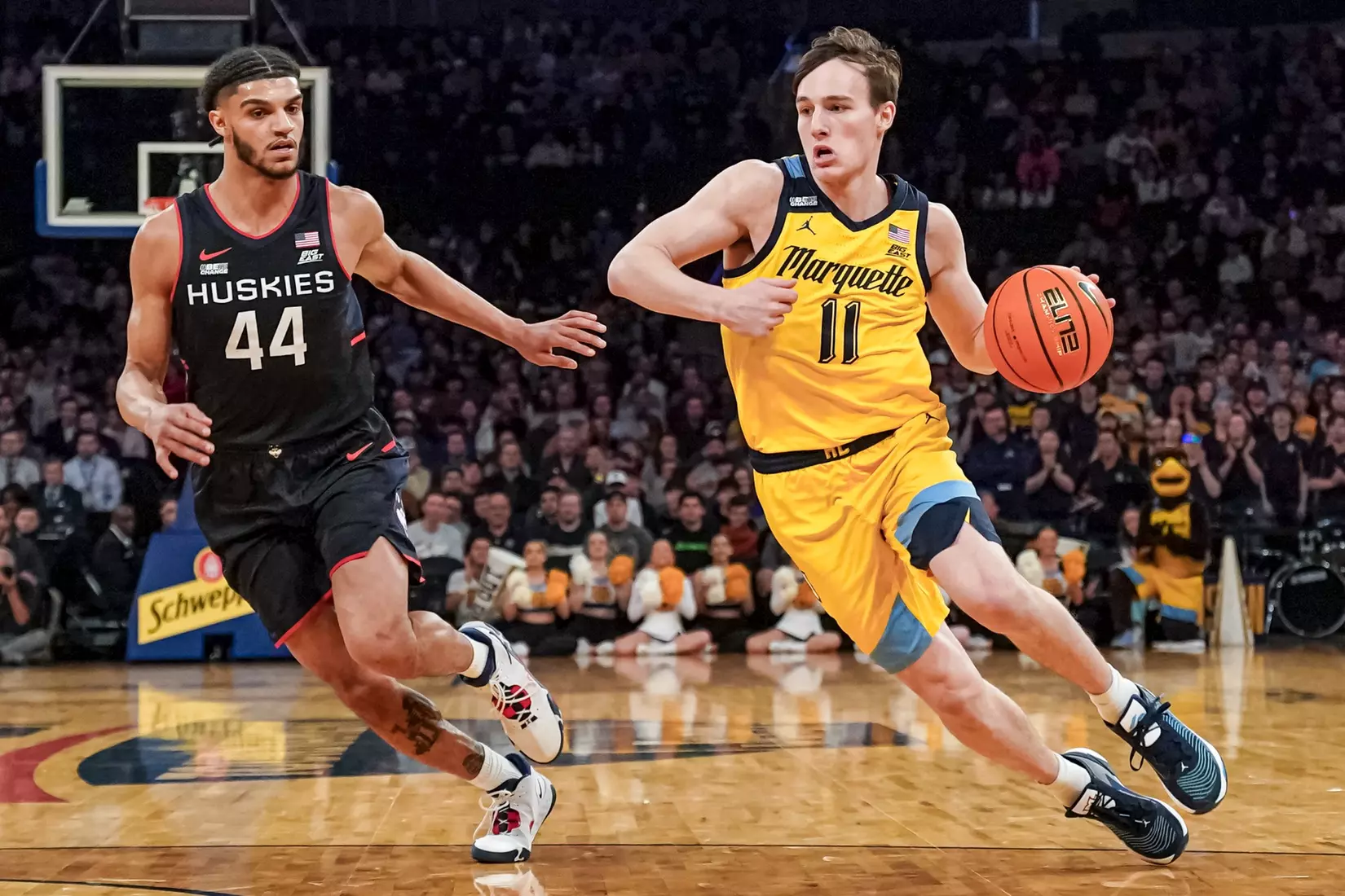 Marquette Men's Basketball defeats UCONN 70-68 to advance to the Big East Tournament finals at Madison Square Garden in New York City, NY on Friday March 10, 2023