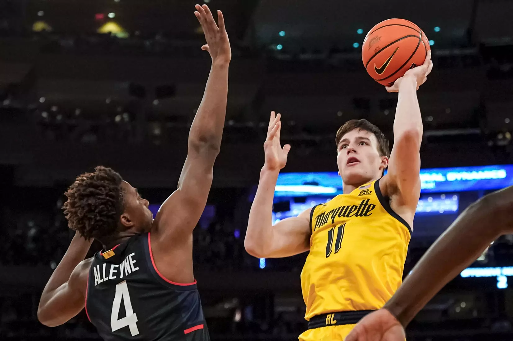 Marquette Men's Basketball defeats UCONN 70-68 to advance to the Big East Tournament finals at Madison Square Garden in New York City, NY on Friday March 10, 2023