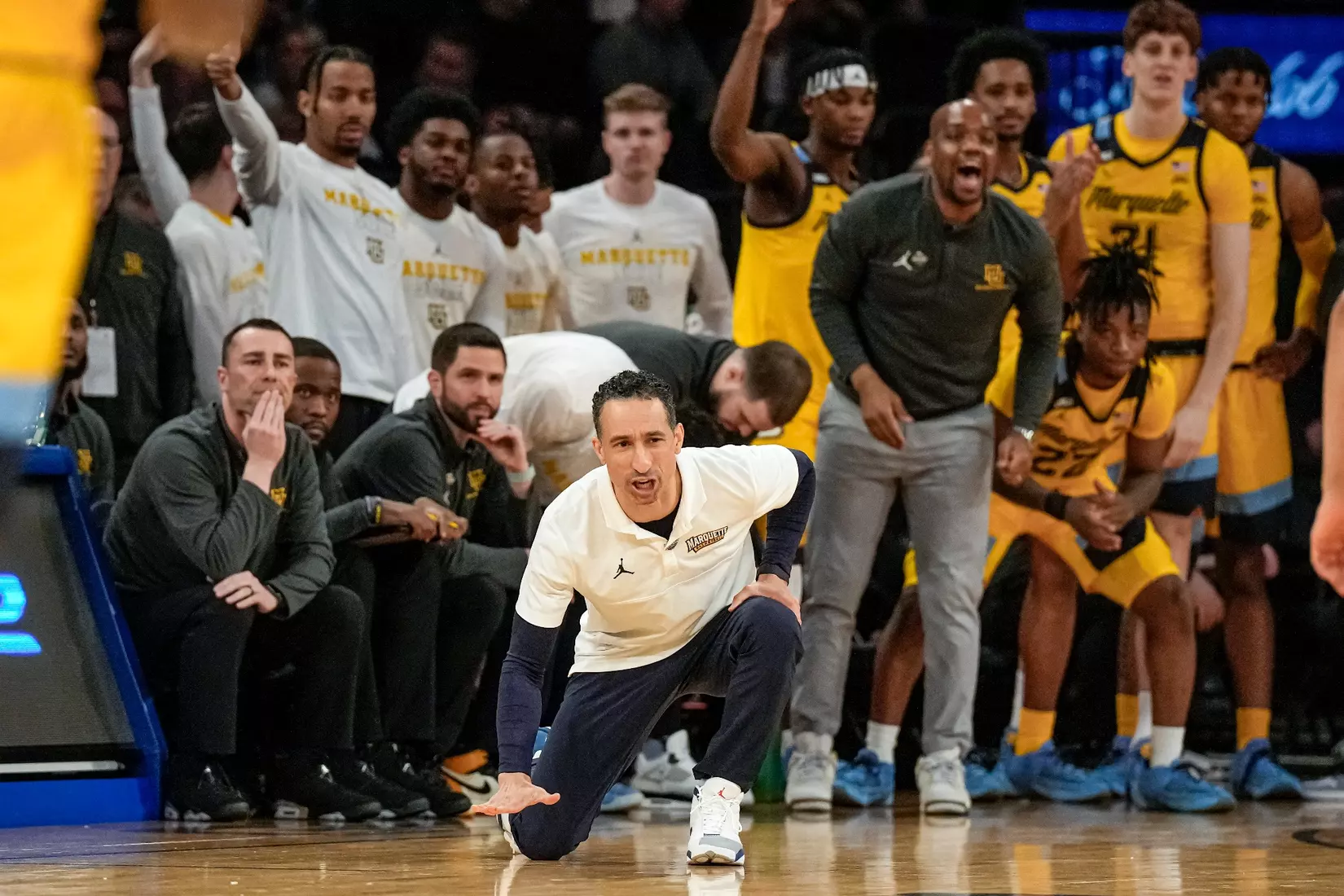 Marquette Men's Basketball defeats UCONN 70-68 to advance to the Big East Tournament finals at Madison Square Garden in New York City, NY on Friday March 10, 2023