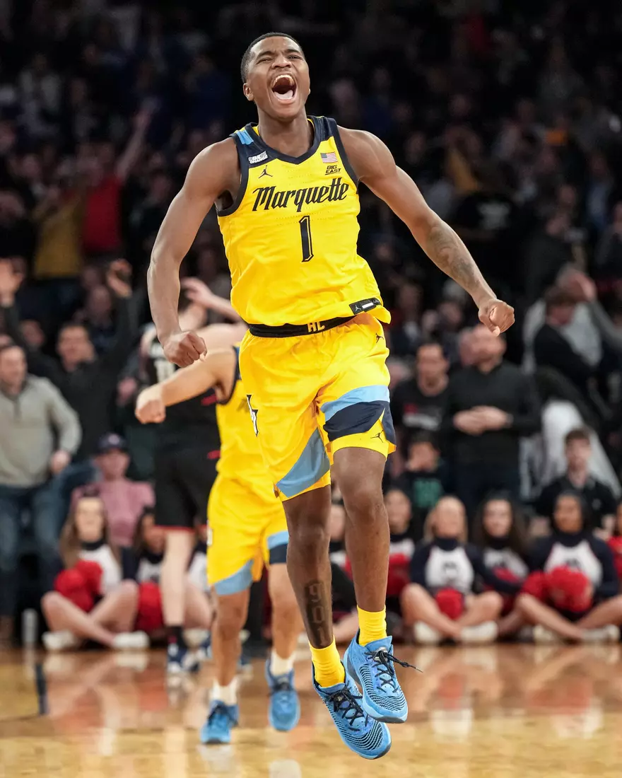Marquette Men's Basketball defeats UCONN 70-68 to advance to the Big East Tournament finals at Madison Square Garden in New York City, NY on Friday March 10, 2023