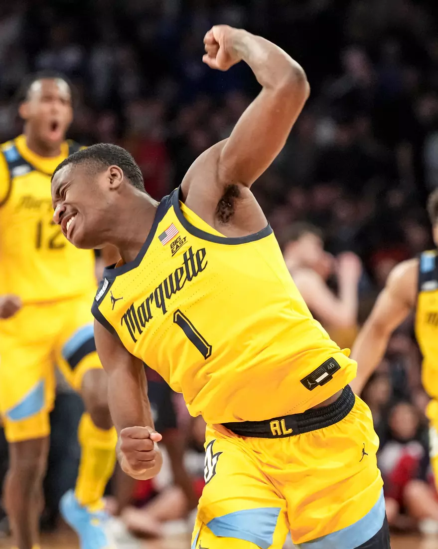 Marquette Men's Basketball defeats UCONN 70-68 to advance to the Big East Tournament finals at Madison Square Garden in New York City, NY on Friday March 10, 2023