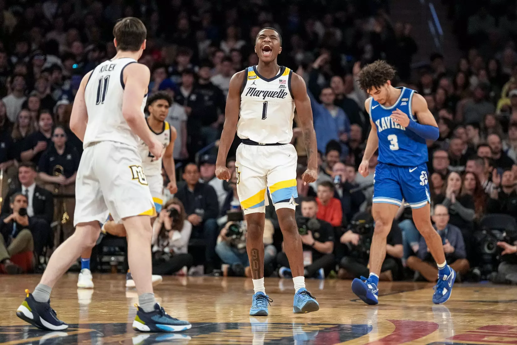 Marquette Men's Basketball defeats Xavier 65-51 to win the Big East Tournament at Madison Square Garden in New York City, NY on Saturday March 11, 2023.