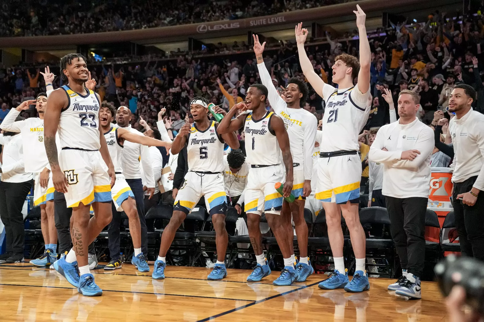 Marquette Men's Basketball defeats Xavier 65-51 to win the Big East Tournament at Madison Square Garden in New York City, NY on Saturday March 11, 2023.