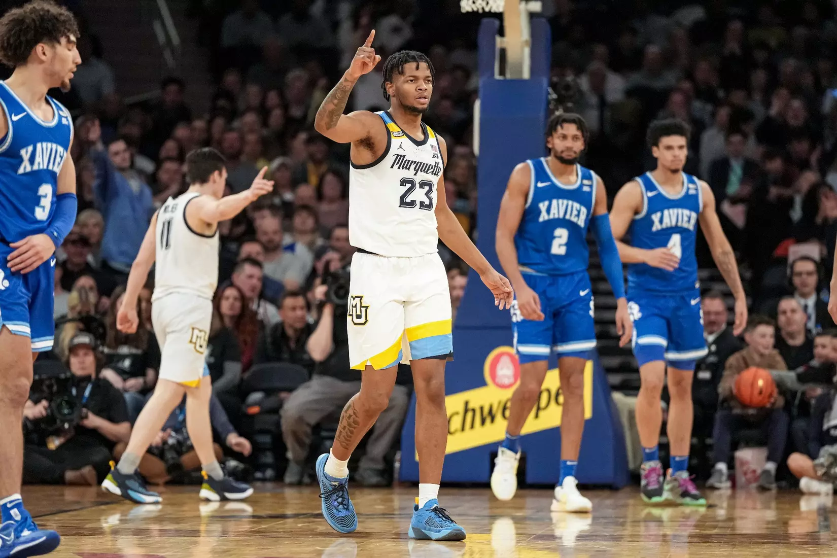 Marquette Men's Basketball defeats Xavier 65-51 to win the Big East Tournament at Madison Square Garden in New York City, NY on Saturday March 11, 2023.