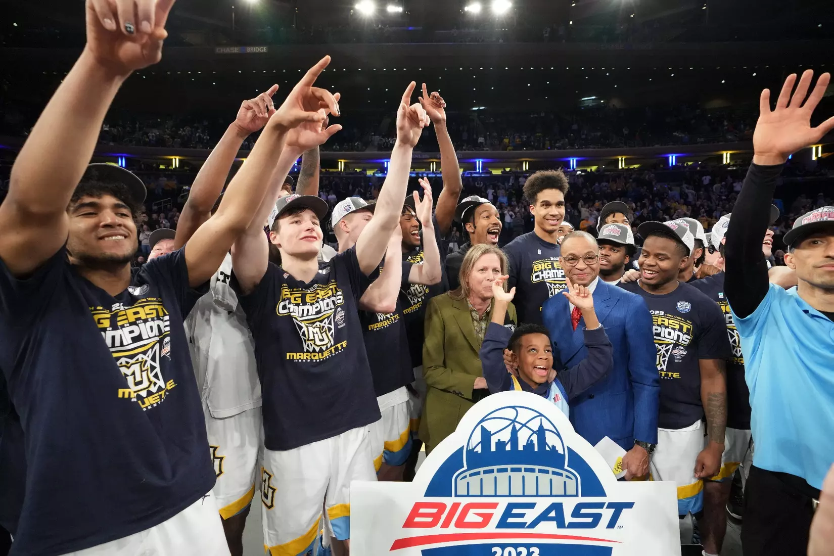 Marquette Men's Basketball defeats Xavier 65-51 to win the Big East Tournament at Madison Square Garden in New York City, NY on Saturday March 11, 2023.