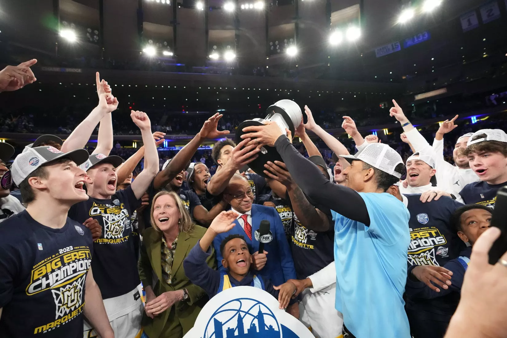 Marquette Men's Basketball defeats Xavier 65-51 to win the Big East Tournament at Madison Square Garden in New York City, NY on Saturday March 11, 2023.