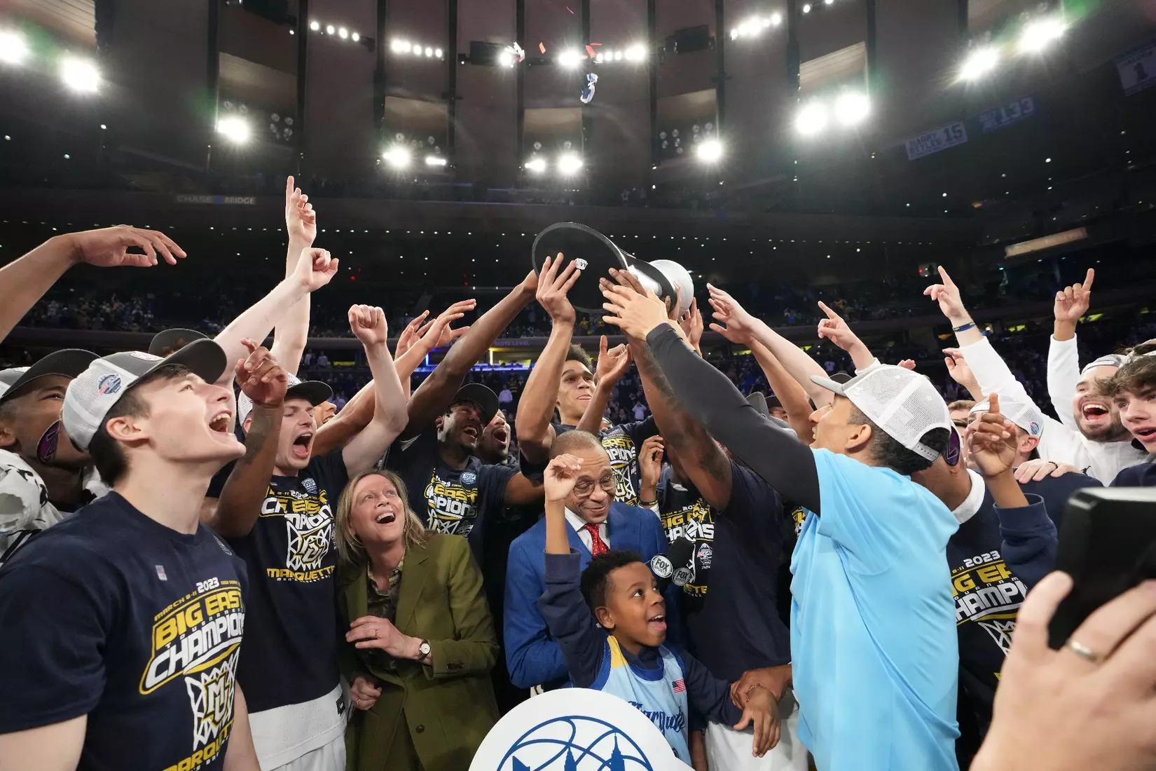 Marquette Men's Basketball defeats Xavier 65-51 to win the Big East Tournament at Madison Square Garden in New York City, NY on Saturday March 11, 2023.