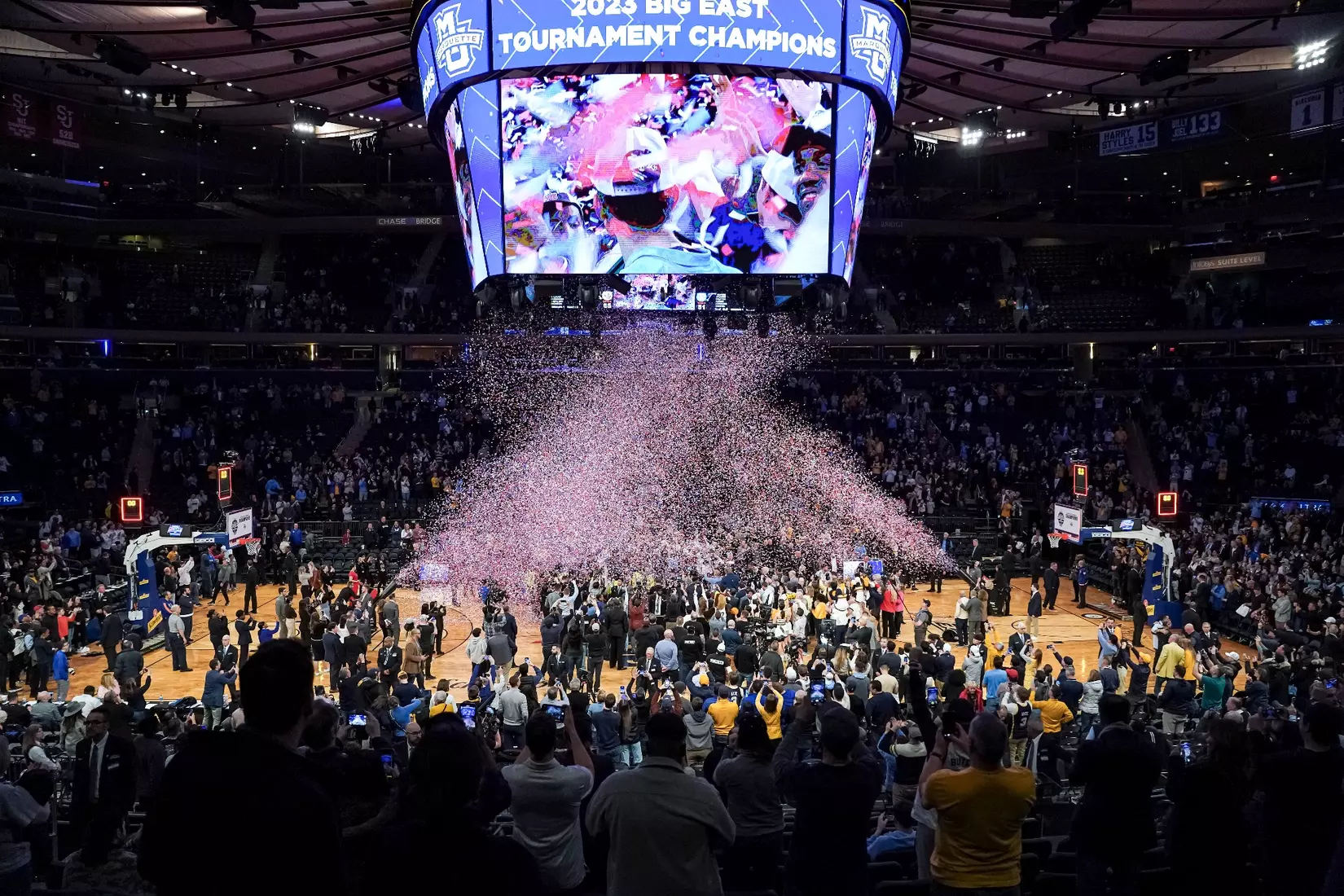 Marquette Men's Basketball defeats Xavier 65-51 to win the Big East Tournament at Madison Square Garden in New York City, NY on Saturday March 11, 2023.