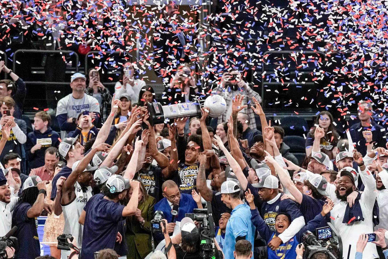 Marquette Men's Basketball defeats Xavier 65-51 to win the Big East Tournament at Madison Square Garden in New York City, NY on Saturday March 11, 2023.