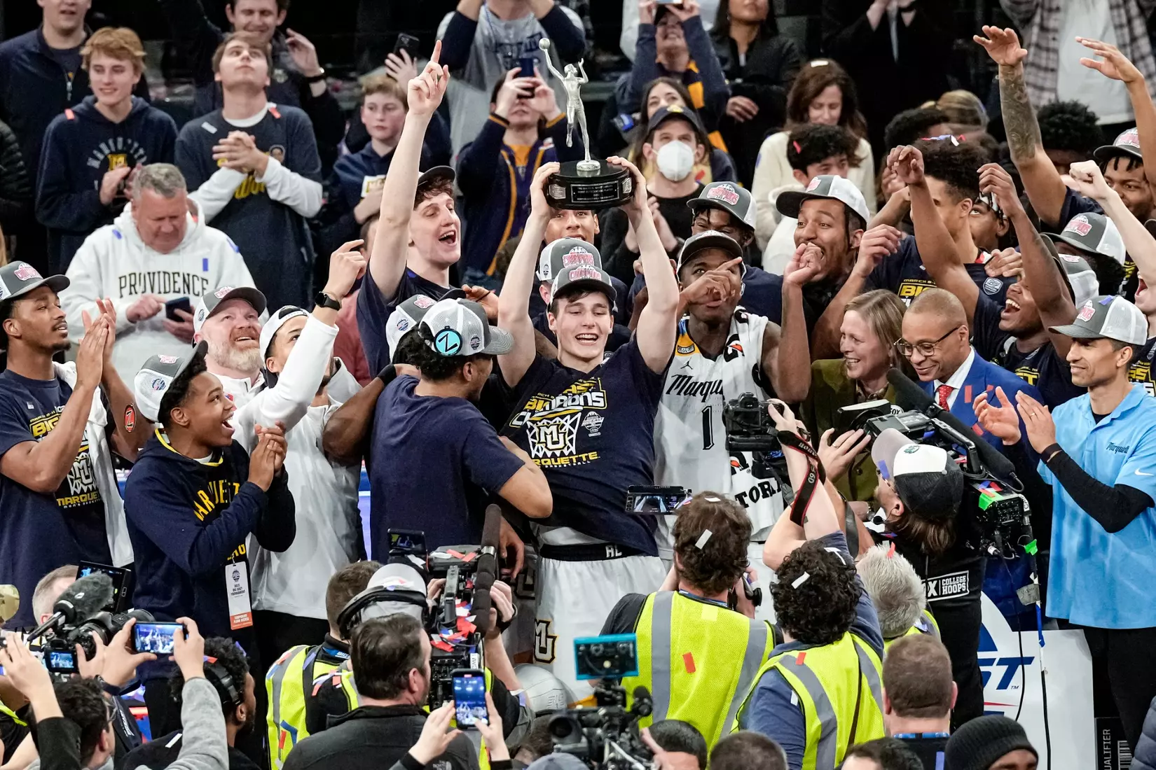 Marquette Men's Basketball defeats Xavier 65-51 to win the Big East Tournament at Madison Square Garden in New York City, NY on Saturday March 11, 2023.