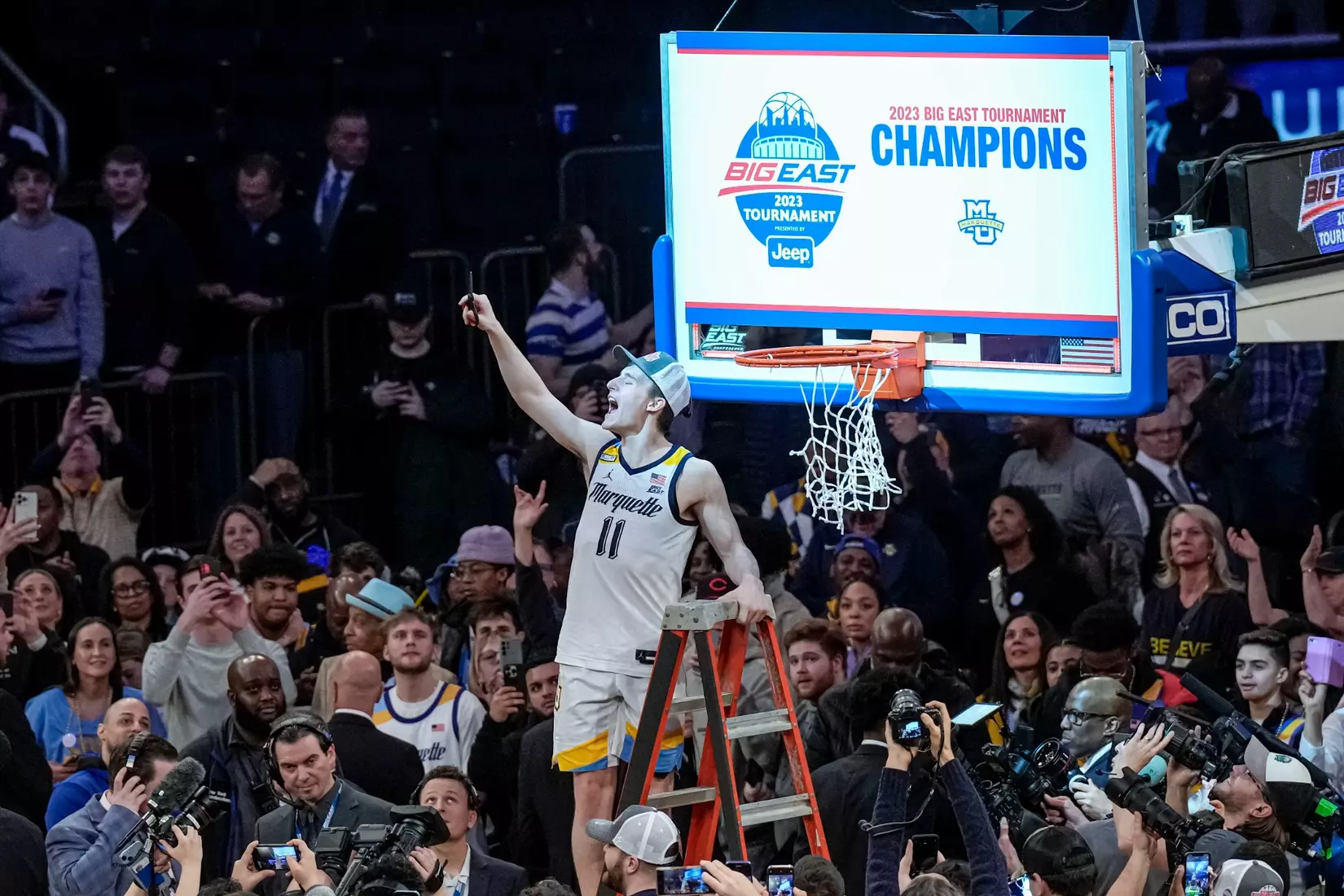 Marquette Men's Basketball defeats Xavier 65-51 to win the Big East Tournament at Madison Square Garden in New York City, NY on Saturday March 11, 2023.