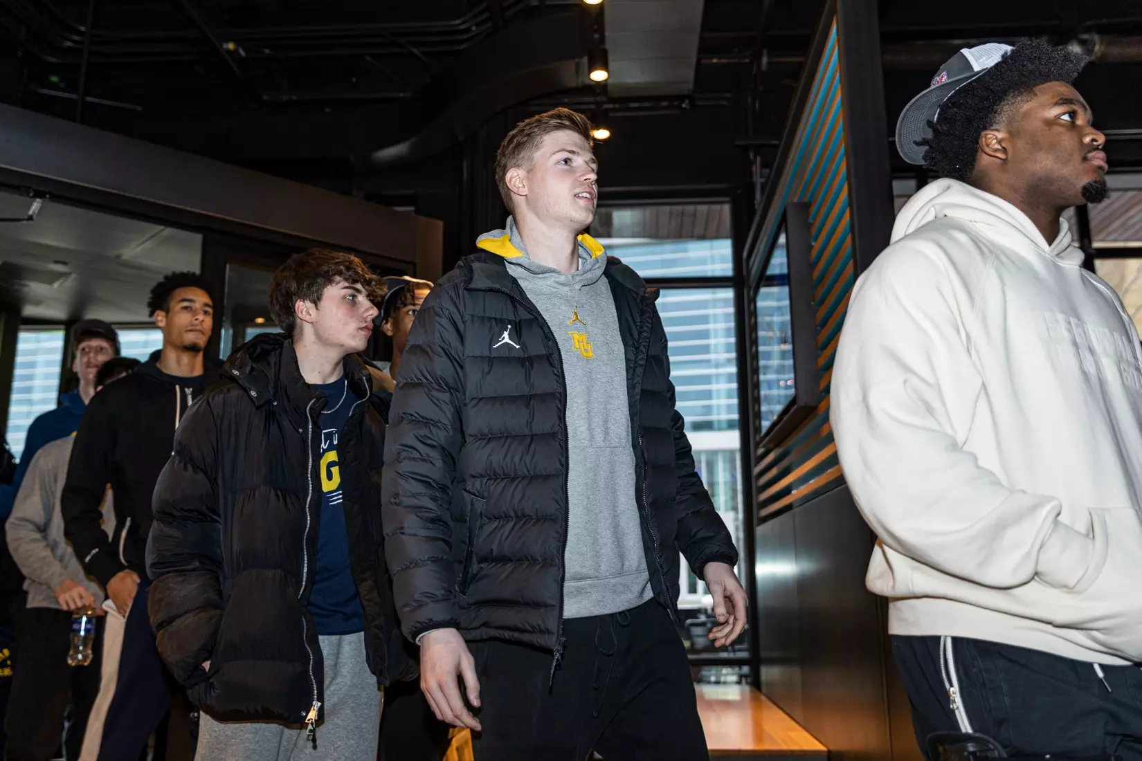 Marquette Men's Basketball is picked #2 in the East Reigon while they watch the March Madness Selection Show at Mecca in Milwaukee, WI on Sunday March 12, 2023.